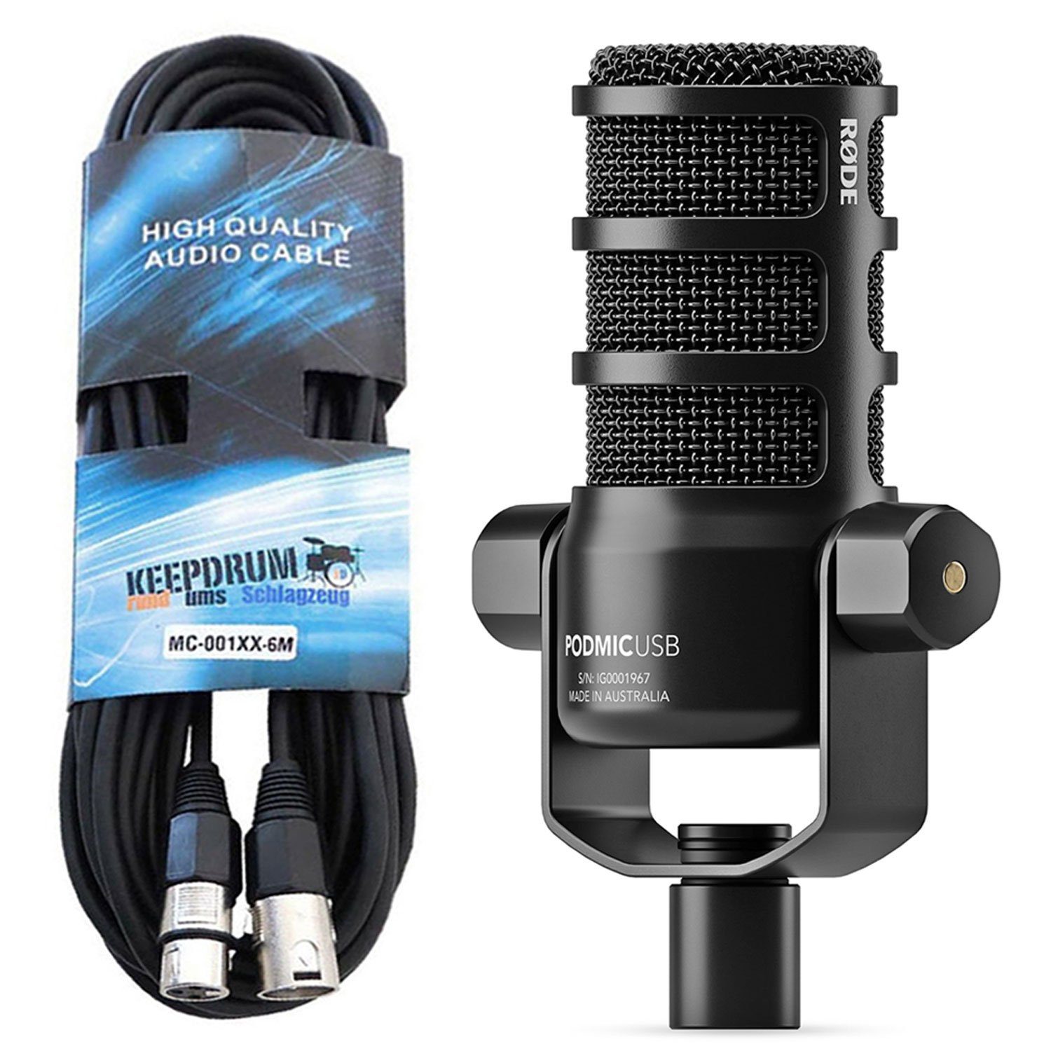 Mikrofon Rode Podmic USB XLR Sprecher-Mikrofon mit Kabel