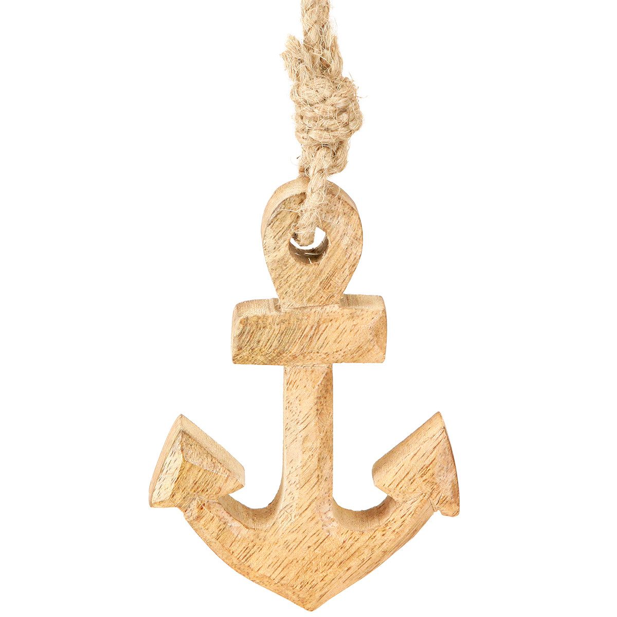 Dekofigur Anker Deko Holz Dekohänger Natur 7x10cm 6er Set Maritim