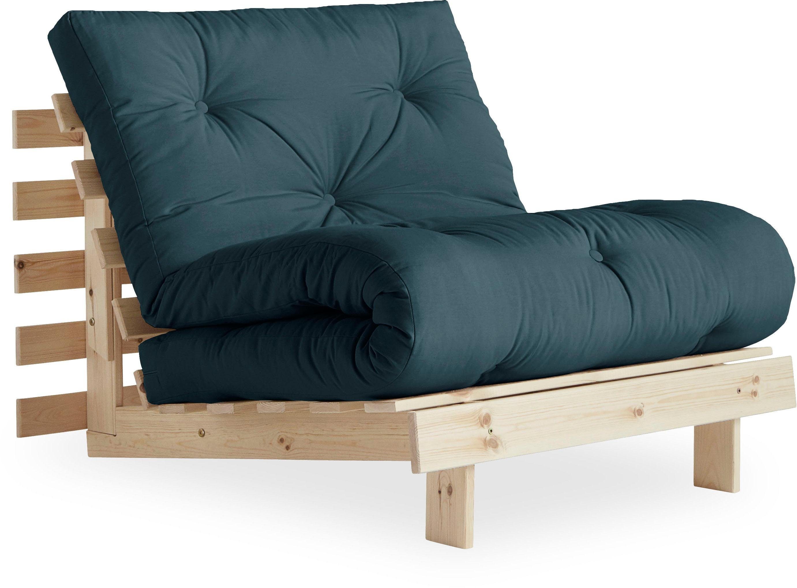 Karup Design Daybett Roots Sofa Bed, Schlafsofa, Daybett, Bettfunktion, FSC®-Massivholz, Inkl. Futonmatratze. Mehrere Größen & Farben, Made in Europe