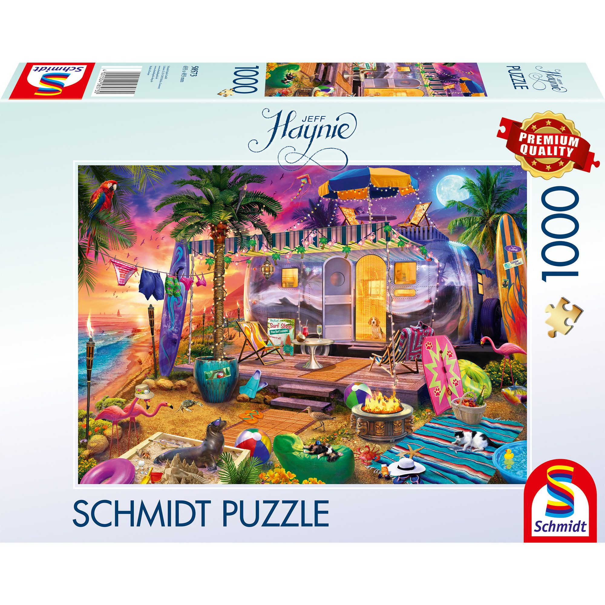 Schmidt Spiele Puzzle Schmidt Spiele Jeff Haynie: Mit dem Wohnwagen am, 1000 Puzzleteile