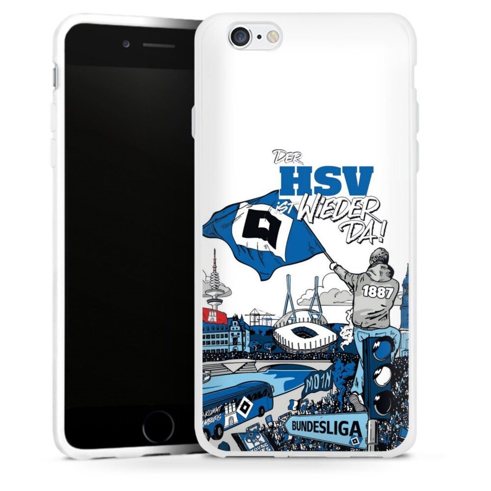 DeinDesign Handyhülle Hamburger SV Offizielles Lizenzprodukt Aufstieg, Apple iPhone 6s Silikon Hülle Bumper Case Handy Schutzhülle