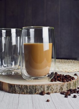 Sendez Thermoglas »6 Doppelwandige Latte Macchiato Gläser 380ml«, Glas