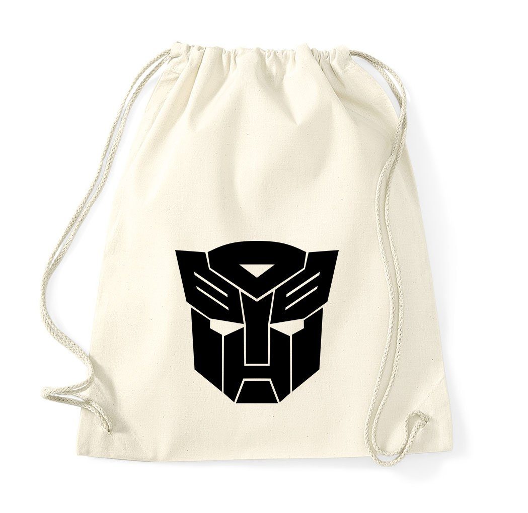 Youth Designz Turnbeutel Autobot Baumwoll Beige modischem Print Turnbeutel, Tasche mit