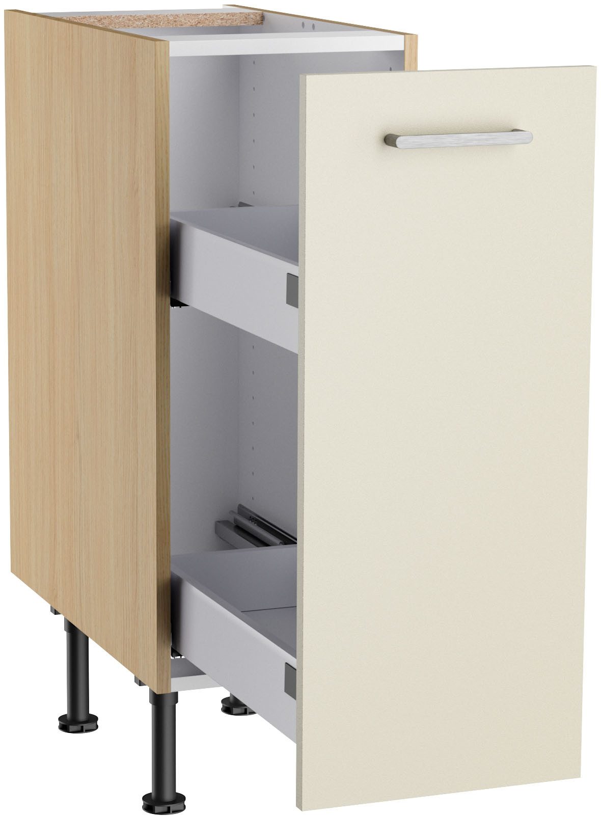KOCHSTATION Unterschrank KS-Lucy Breite 30 cm, mit 1 Auszug, Soft-Close, höhenverstellbare Füße