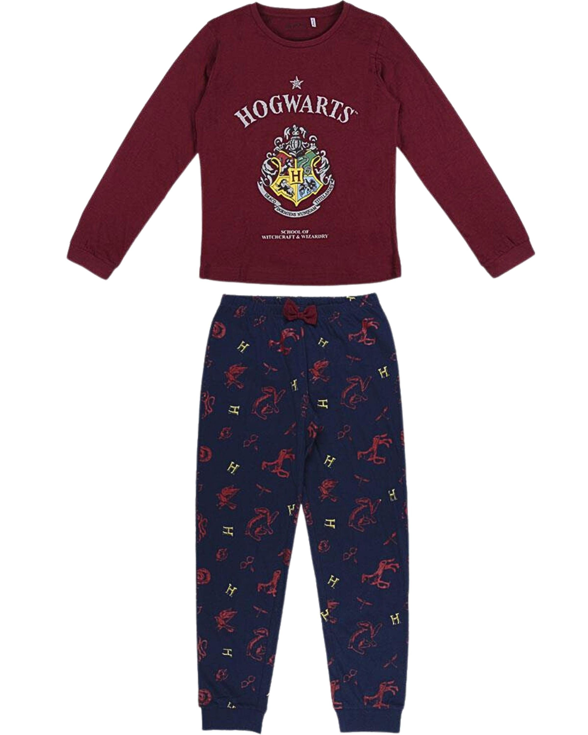 Harry Potter Schlafanzug Hogwarts (2 tlg) Mädchen Pyjama langarm Gr.116-164 cm