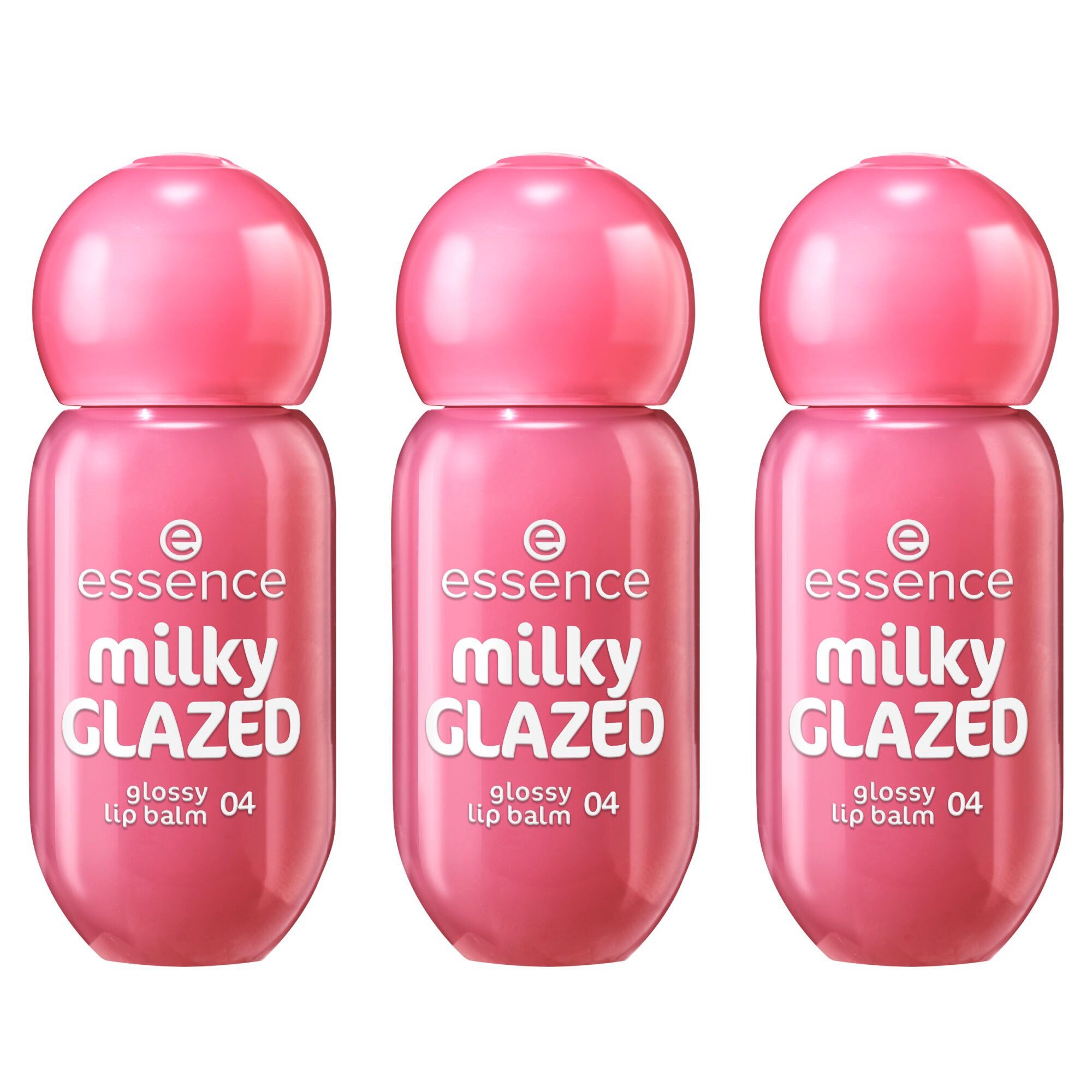 Essence Lipgloss milky GLAZED glossy lip balm, 3-tlg.