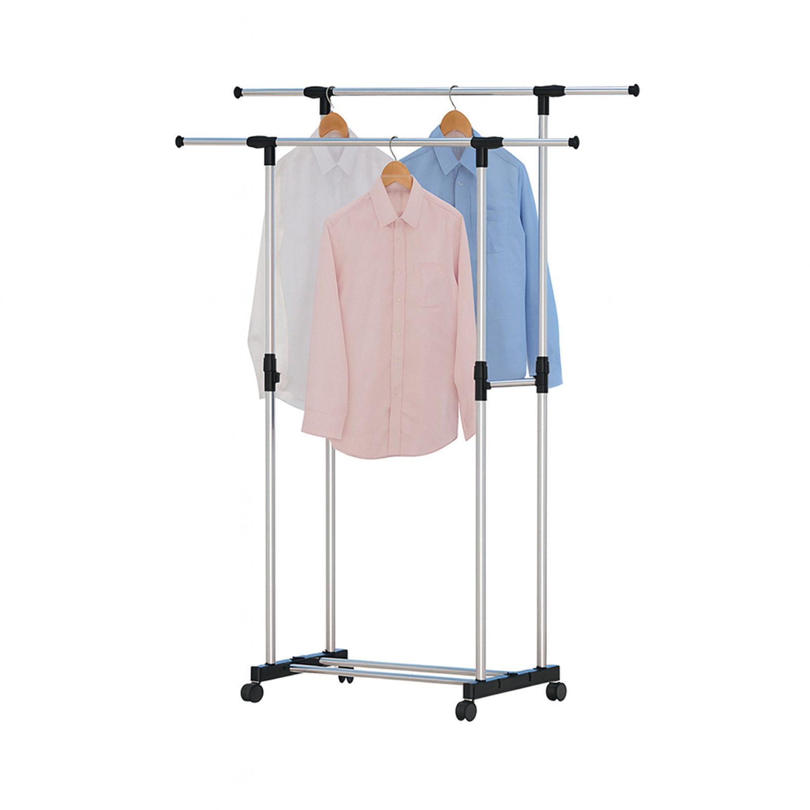 HTI-Living Kleiderständer Höhenverstellbarer Kleiderständer mit Doppelstang günstig online kaufen