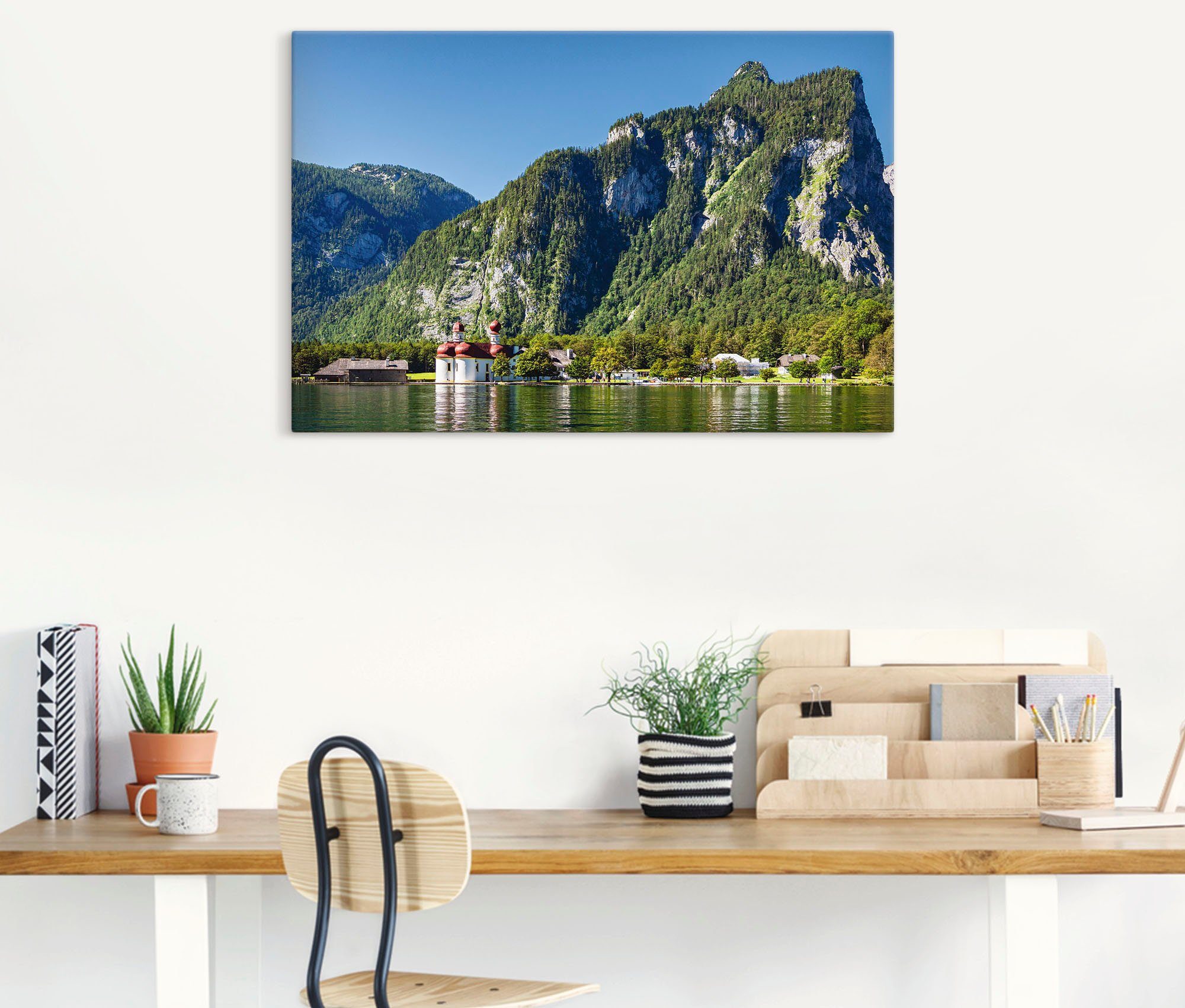 Artland Wandbild »Blick auf den Königssee«, Berge & Alpenbilder (1 Stück), in vielen Größen & Produktarten - Alubild / Outdoorbild für den Außenbereich, Leinwandbild, Poster, Wandaufkleber / Wandtattoo auch für Badezimmer geeignet-HomeTrends