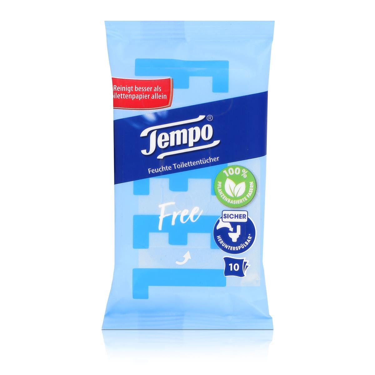 TEMPO feuchtes Туалетная бумага Tempo Feuchte Toilettentücher sanft & pflegend Travelpack, mit Kamille