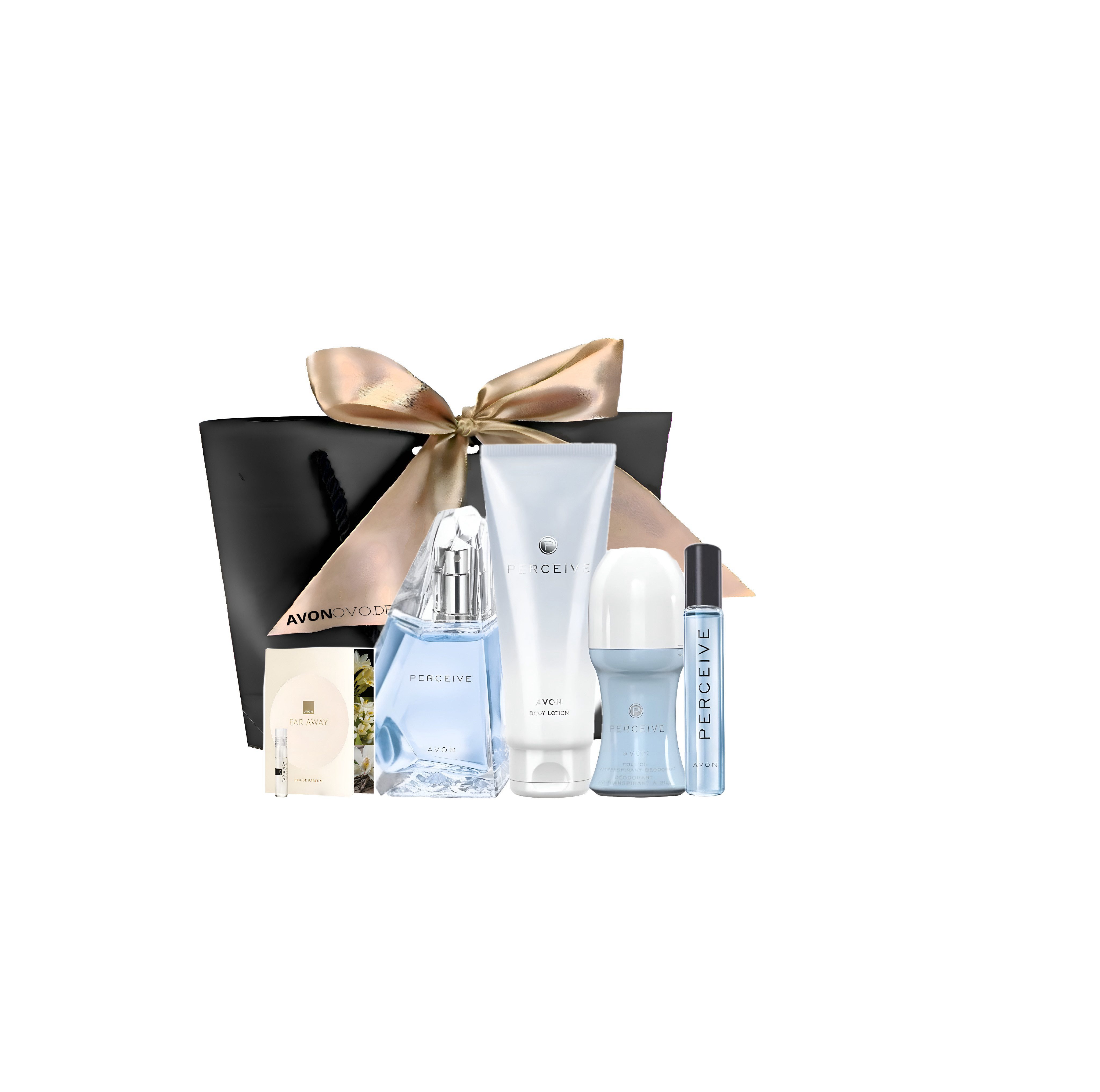 Eau de Parfum Perceive 50ml, Spray 10ml, Balsam, Deo, Geschenktasche