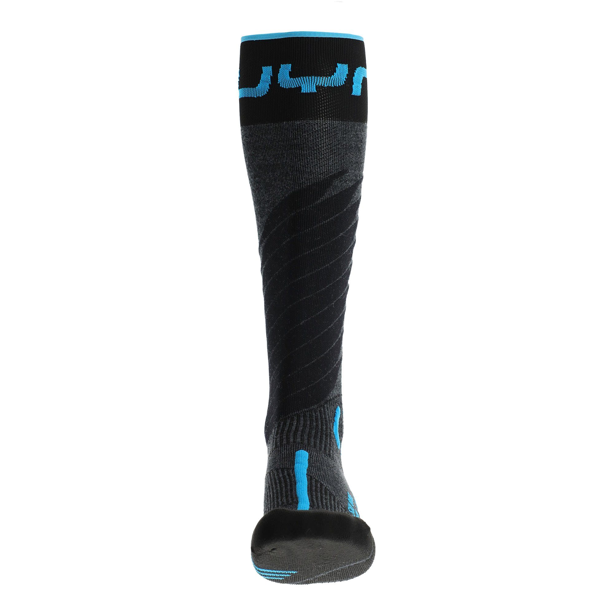 Uyn Socks M - Turquoise UYN Merino Herren One Anthracite Thermosocken Ski