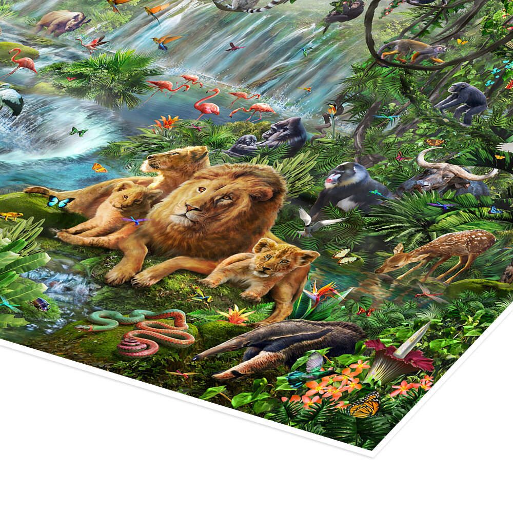 Posterlounge Wandbild Wasserfall im Dschungel, Adrian Chesterman, erhältlich als Poster, Leinwandbild, Wandsticker oder Acrylglasbild