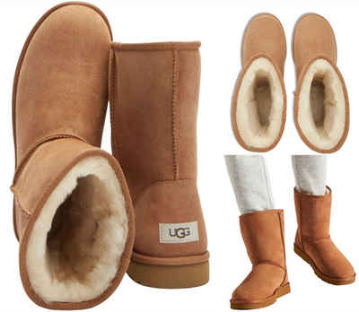 UGG UGG Boots Classic Short Men's Shearling Chestnut Suede Stiefel Schuhe Кроссовки