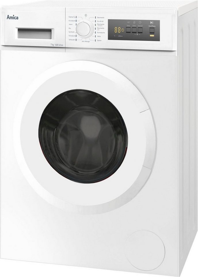 474 Automatisches 1400 7 Überlaufschutz Waschmaschine kg, Amica 021, U/min, WA Unwuchtsystem,