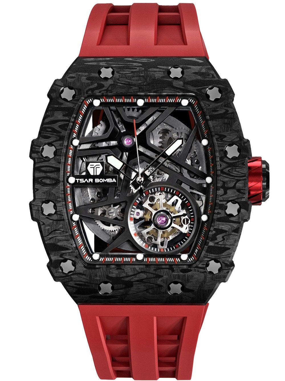 Tsar Bomba Automatikuhr Tsar Bomba TB8209CF-02 Herrenuhr Elementar Carbonfaser Automatik 44mm Tsar Bomba TB8209CF-02 Herrenuhr Elementar Carbonfaser Automatik 44mm 5ATM