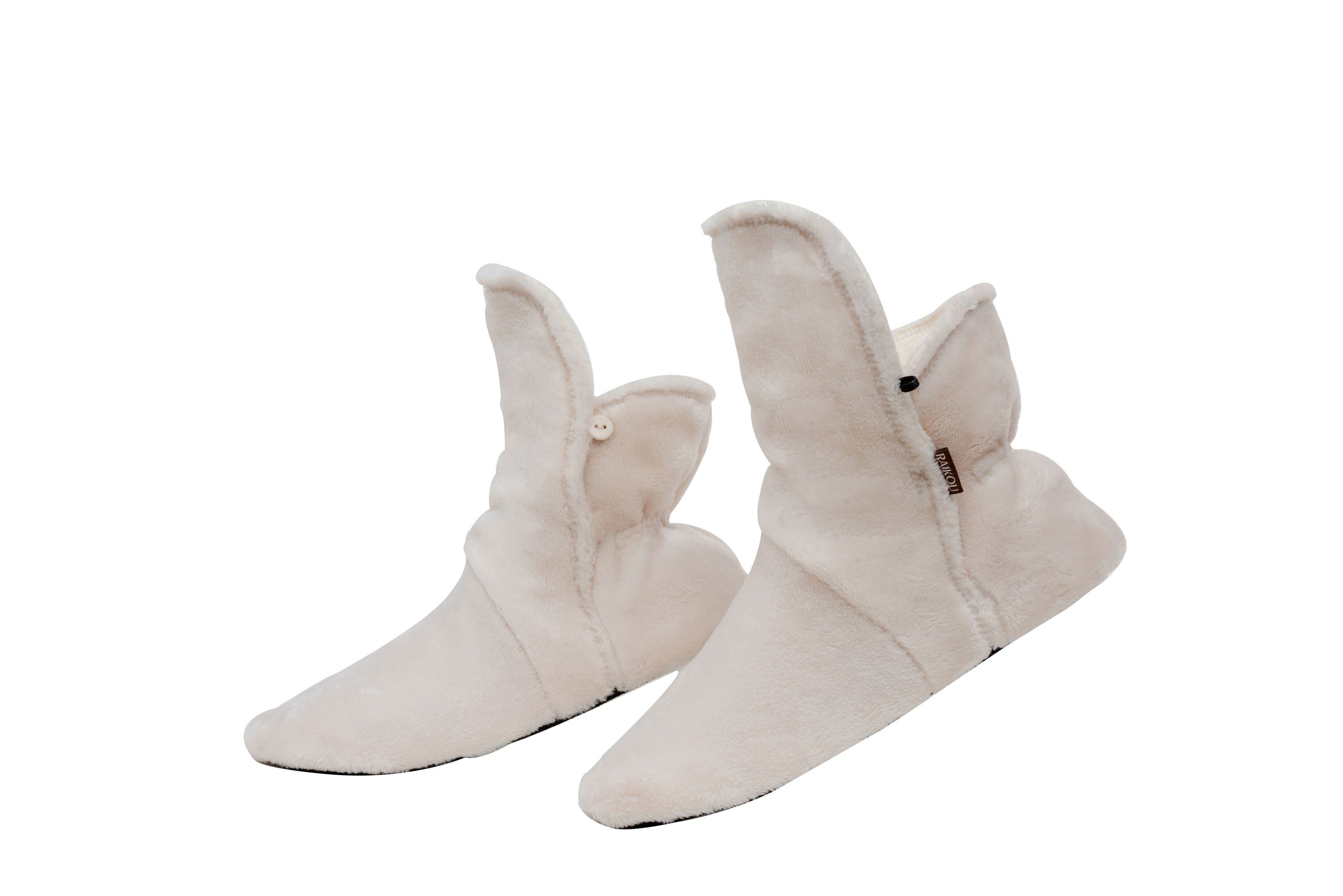 RAIKOU Klassische Hausschuhe Damen Herren rutschfester Sohle Hüttenschuhe Hausschuh (Set) flauschig