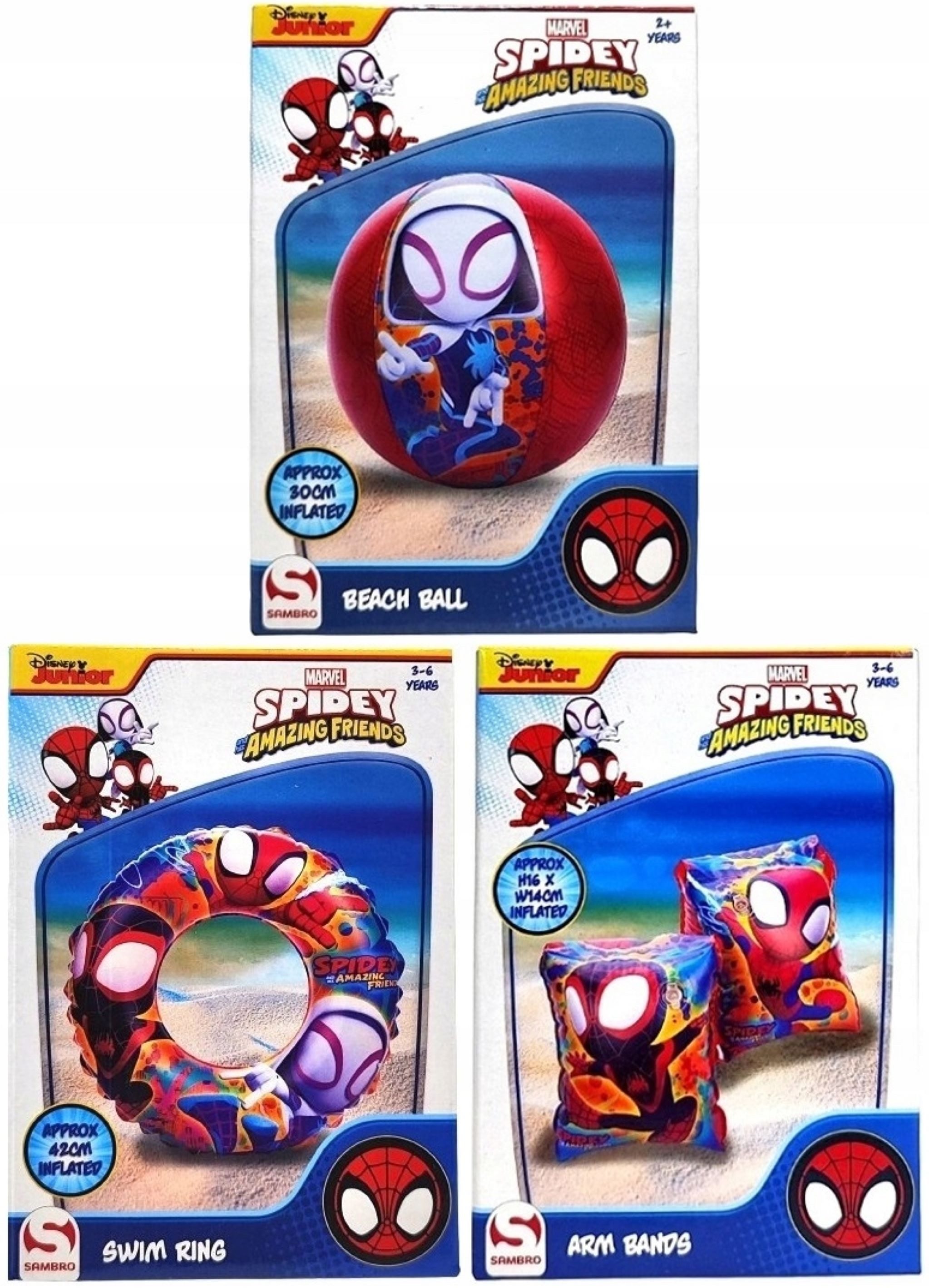 Badeanzug Spidey Schwimmset für Kinder: Ring, Armbänder & Ball