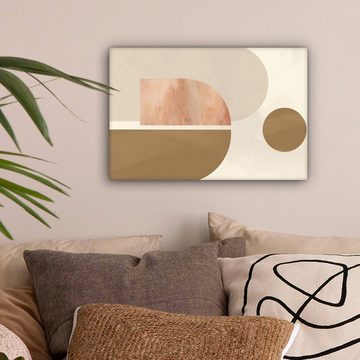 OneMillionCanvasses® Leinwandbild Rosa - Design - Abstrakt, (1 St), Wandbild Leinwandbilder, Aufhängefertig, Wanddeko, 30x20 cm