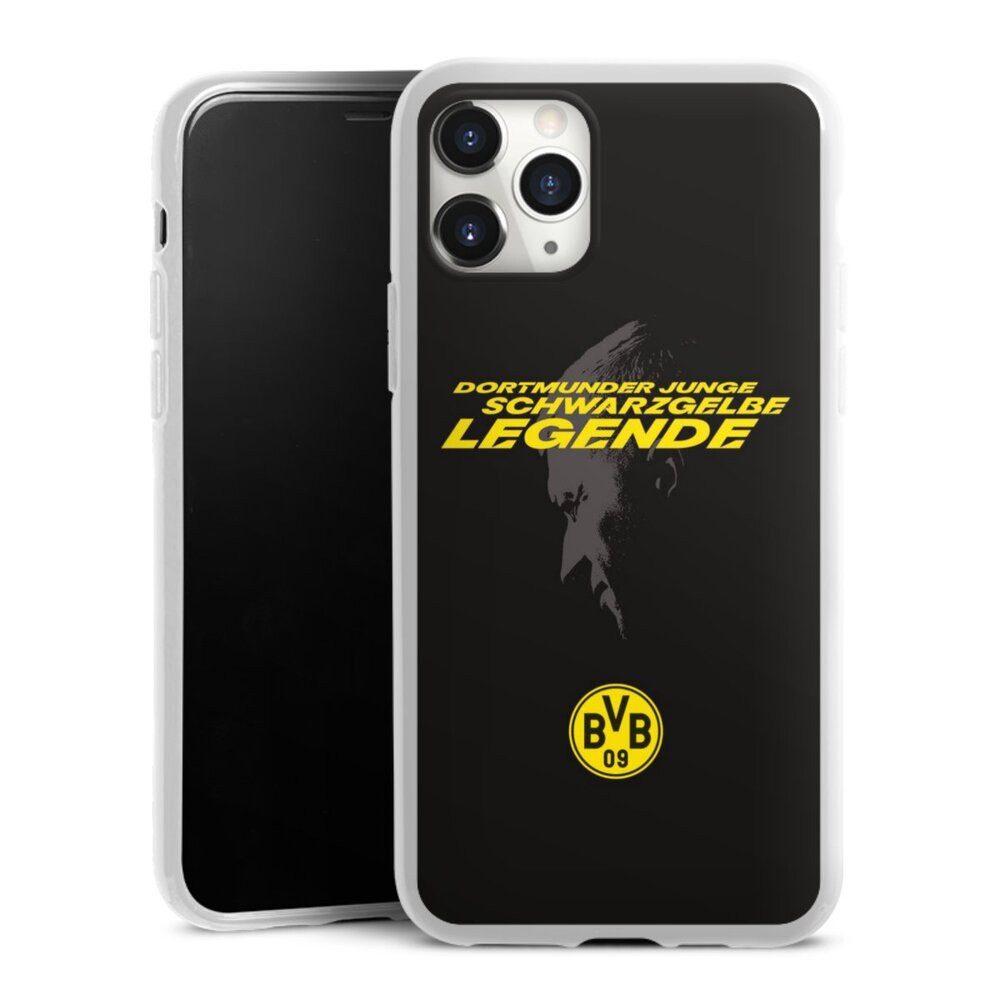 DeinDesign Handyhülle Marco Reus Borussia Dortmund BVB Danke Marco Schwarzgelbe Legende, Apple iPhone 11 Pro Max Silikon Hülle Bumper Case Handy Schutzhülle