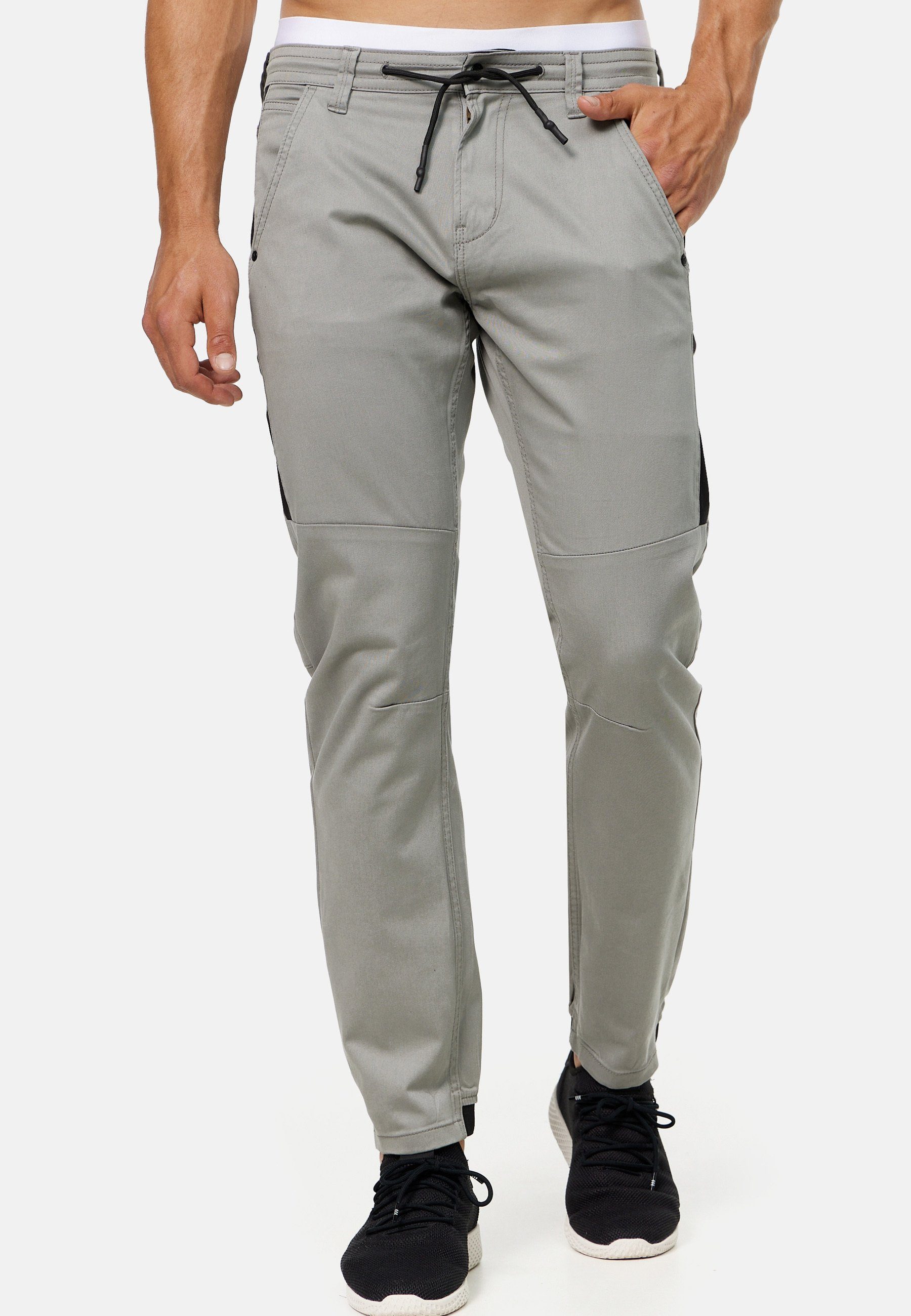 Indicode Chinohose Bruno Lt Grey