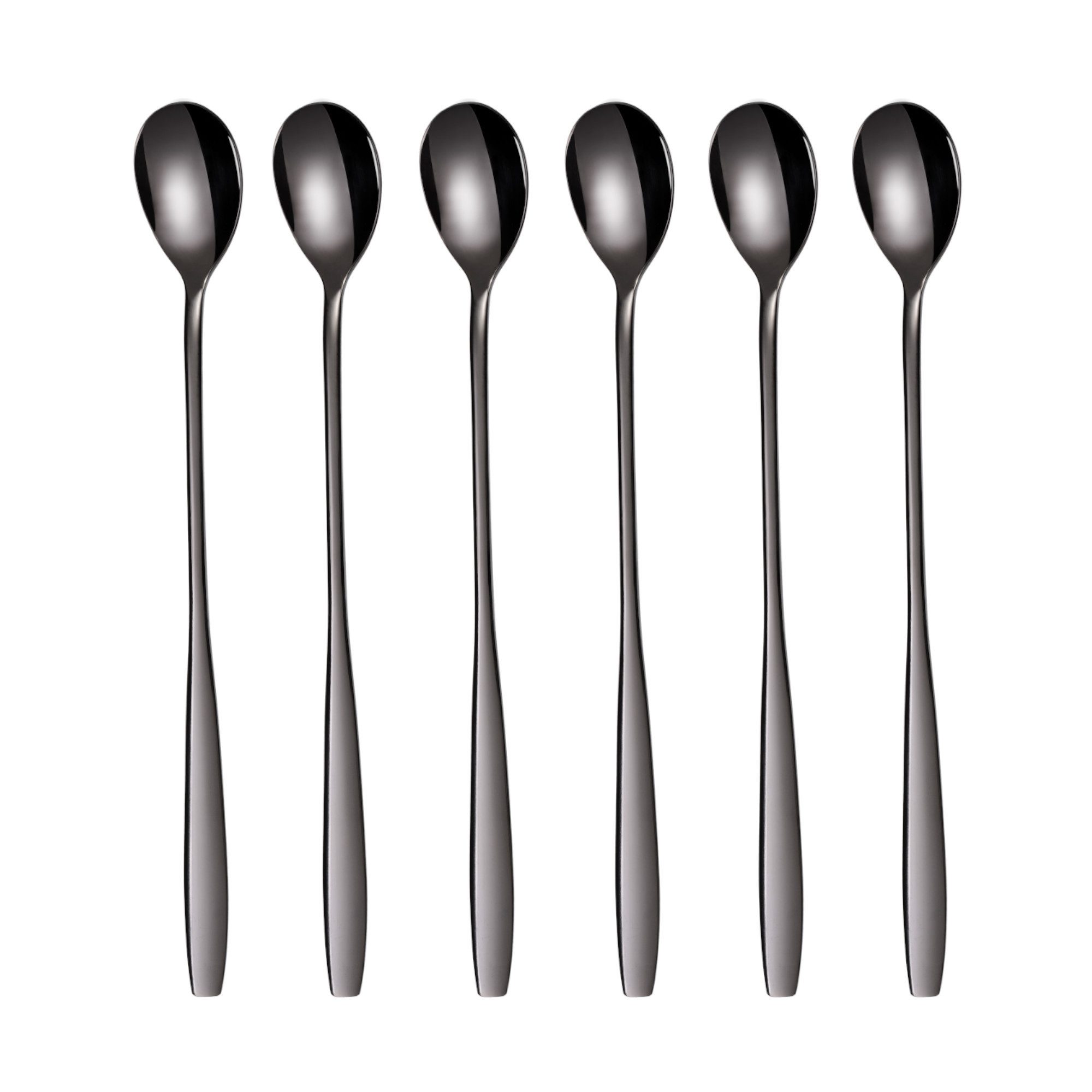 GRÄWE Latte-Macchiato-Löffel Latte Macchiato Löffel Set, Silber, 6-teilig, 22 cm