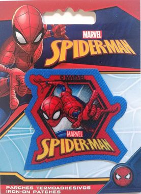 MARVEL Aufnäher Bügelbild, Aufbügler, Applikationen, Patches, Flicken, zum aufbügeln, Polyester, Spiderman Comic 2 - Größe: 5,5 x 5,9 cm