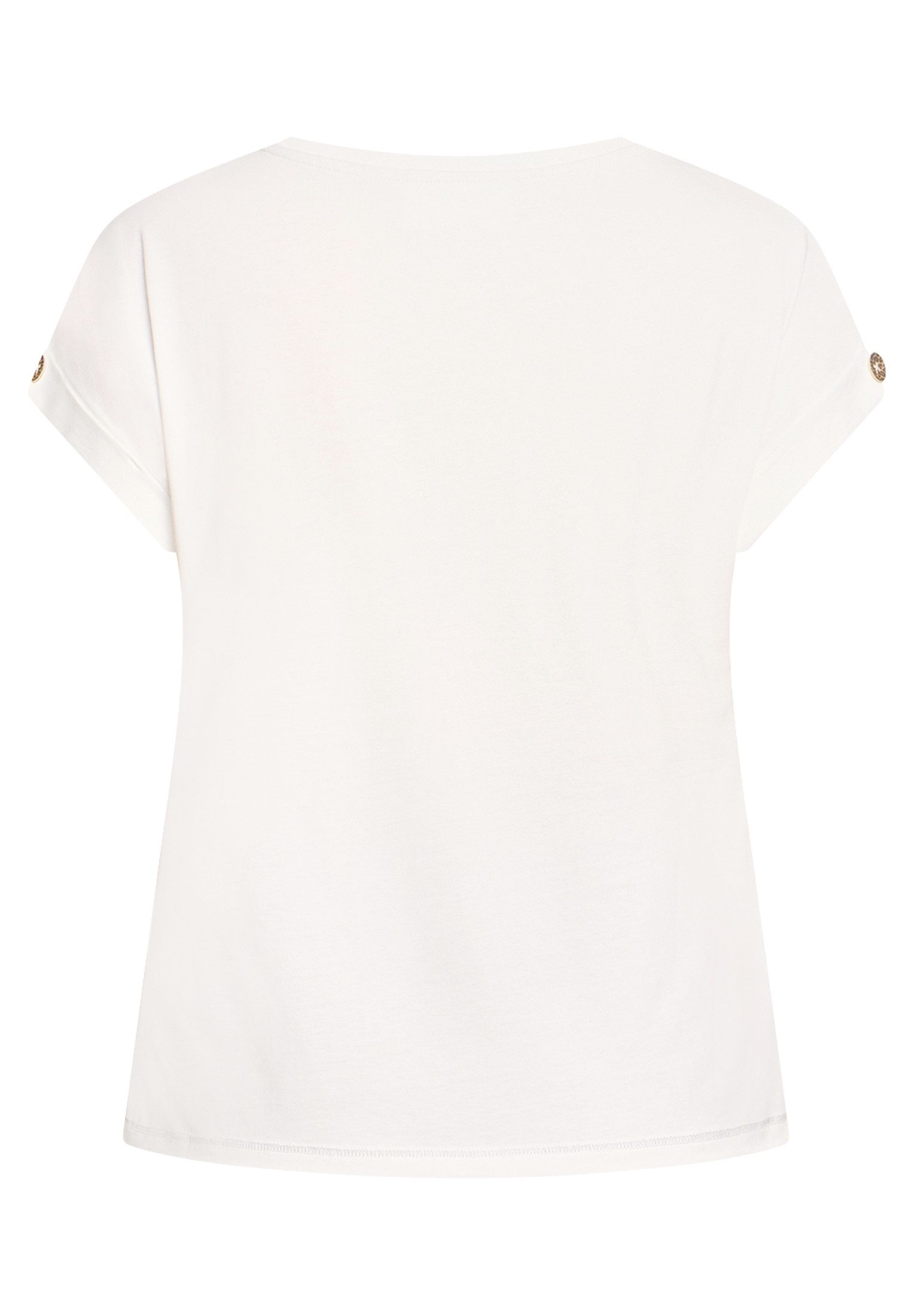 Cartoon Kurzarmshirt Damen mit Ärmelaufschlag (1-tlg)