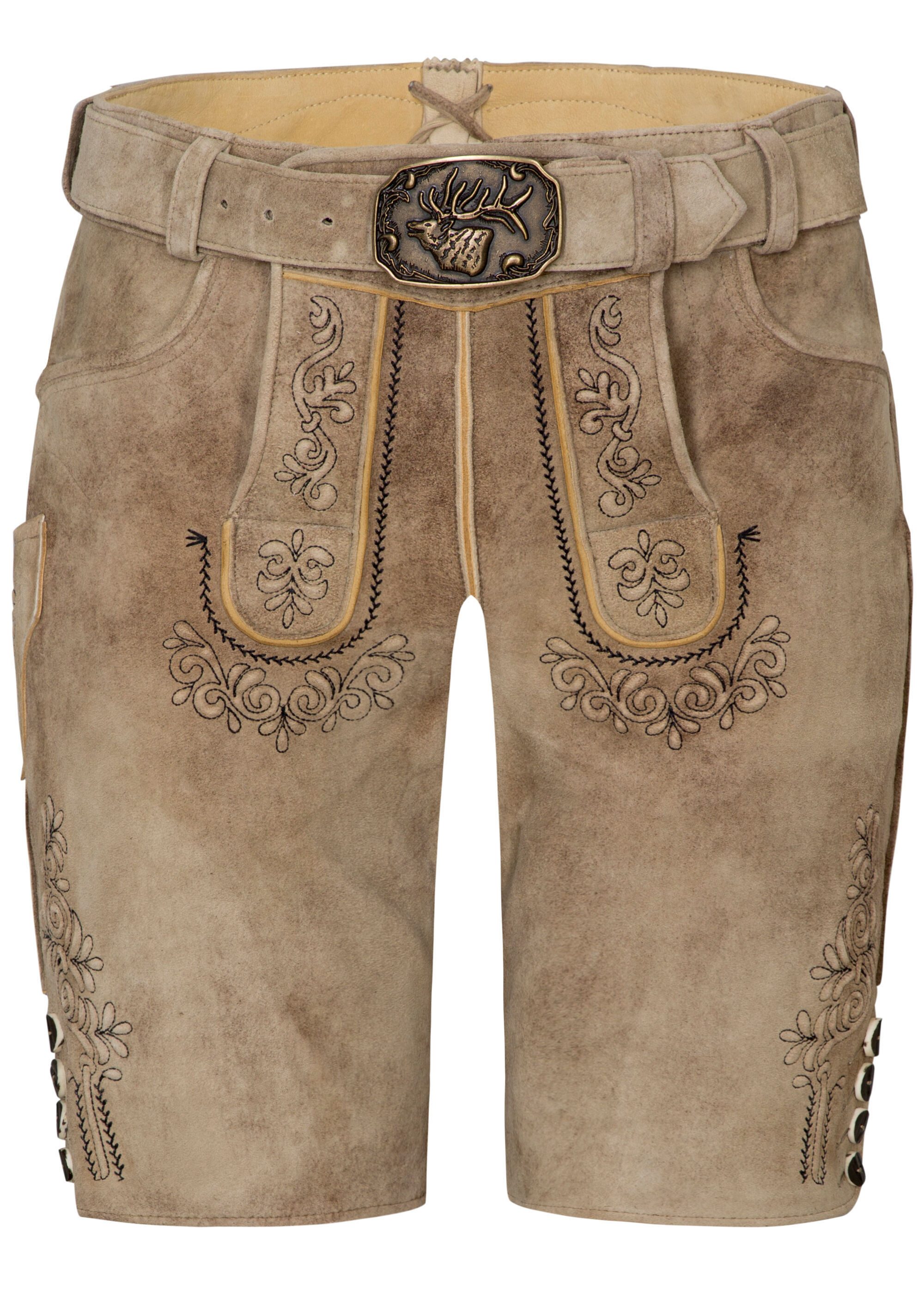 Spieth & Wensky Lederhose Grafenau Knöpfe am Beinabschluss günstig online kaufen