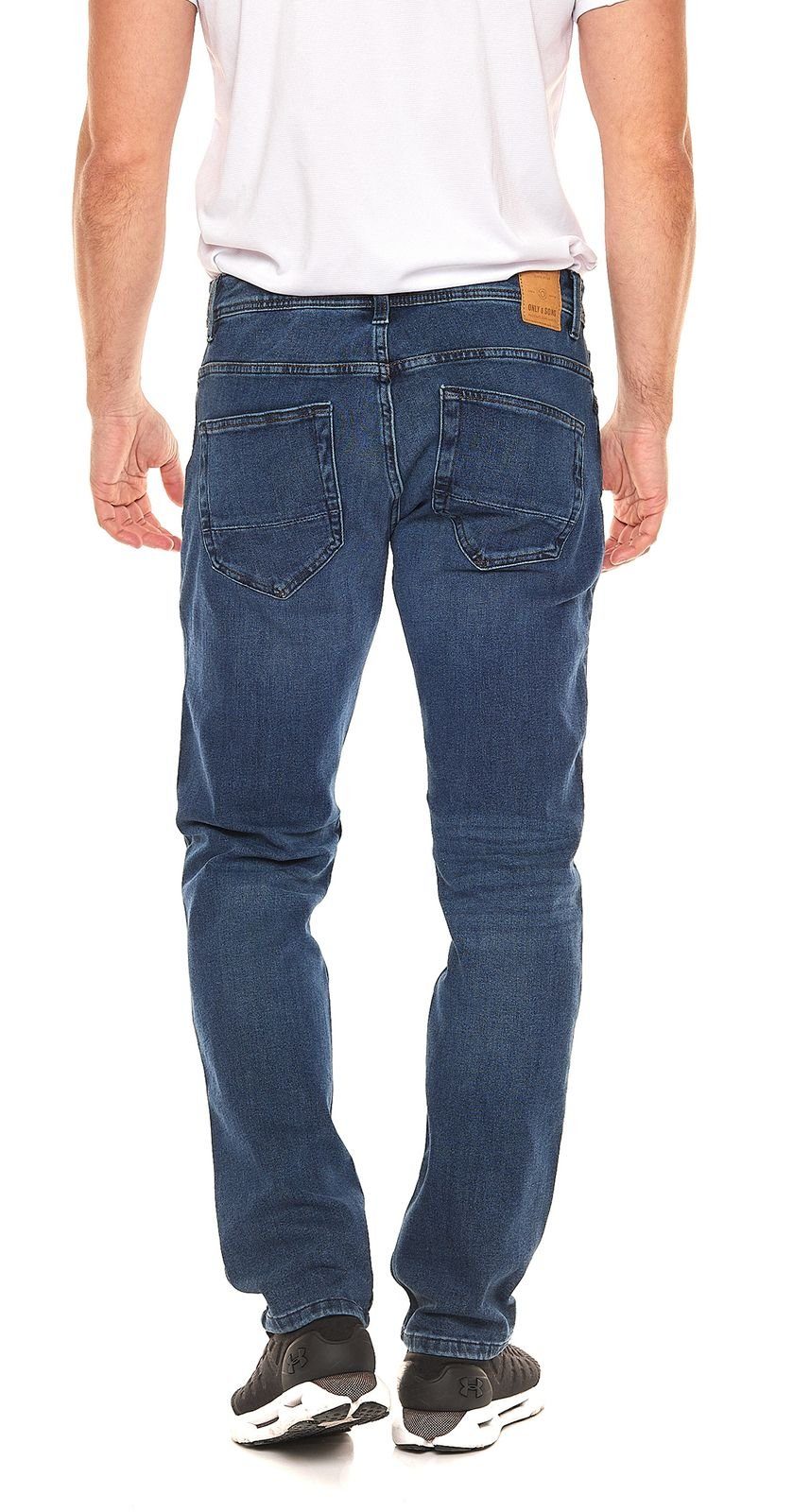 & 22020510 Fit & Jeans Loom Stoffhose Life Freizeit-Hose Slim ONLY SONS Blau SONS ONLY Herren Five-Pocket-Hose