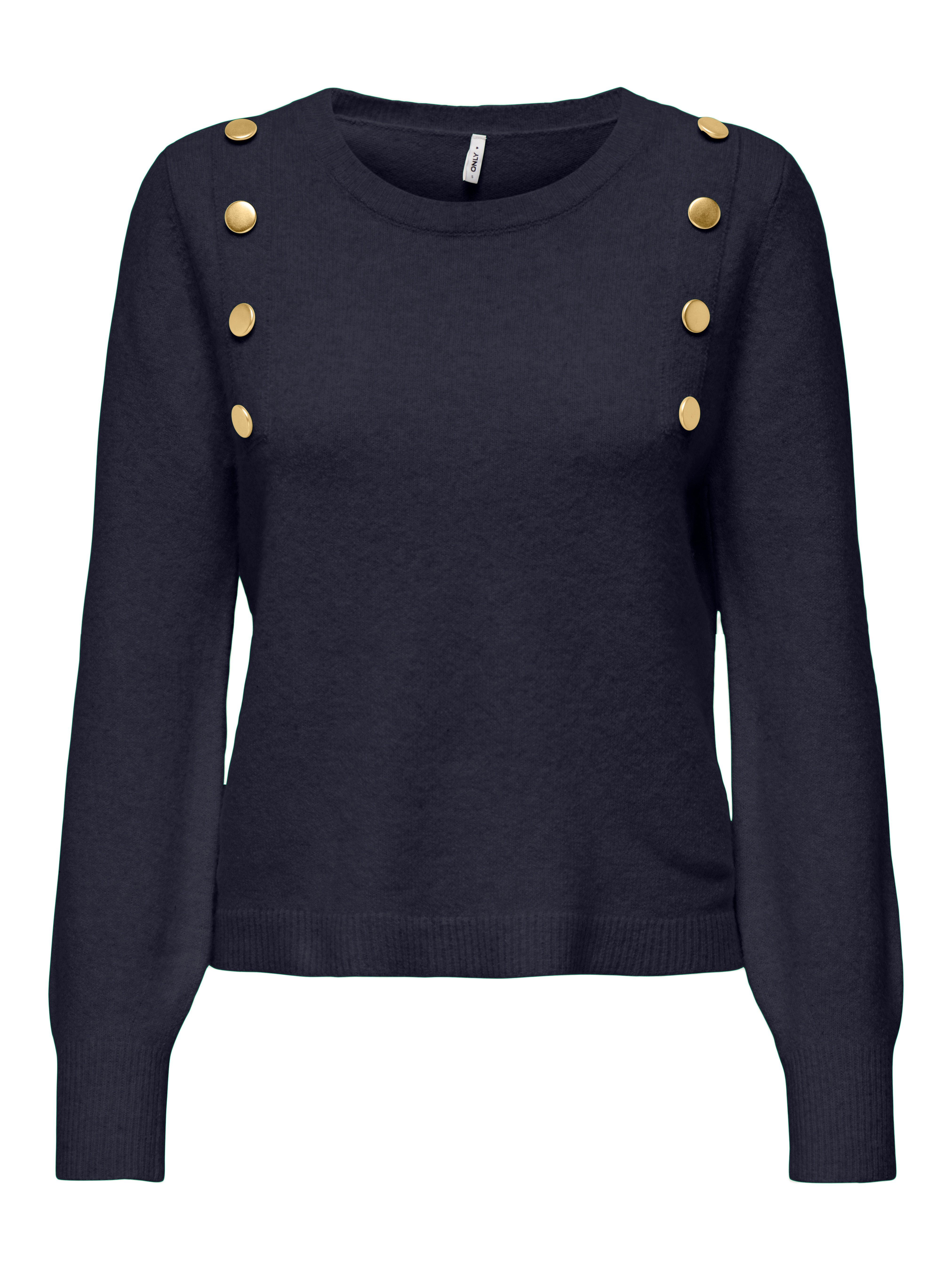 ONLY Strickpullover ONLJEANETT LIFE LS BUTTON O-NECK CS KNT günstig online kaufen