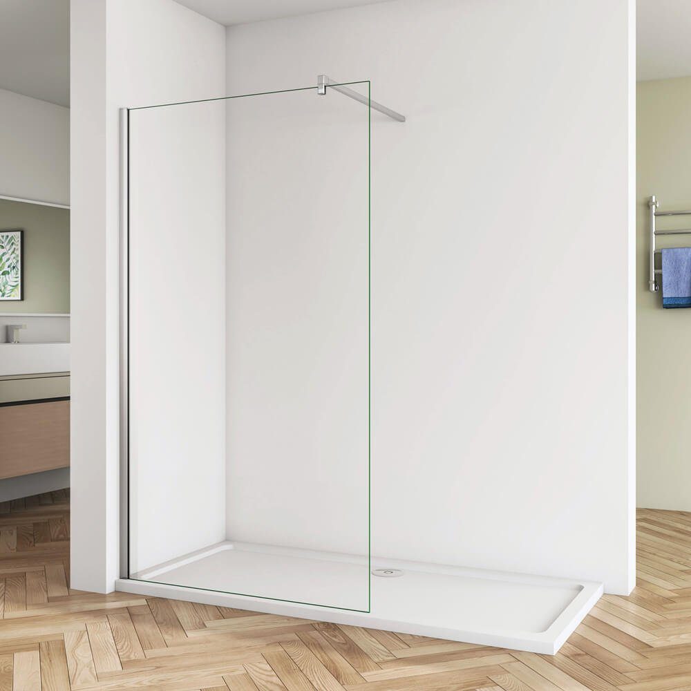 duschspa Duschwand Duschtrennwand Duschwand Glaswand Walk in Dusche 200cm Nano Glas, Einscheibensicherheitsglas, Sicherheitsglas, (Set), Nano Glas