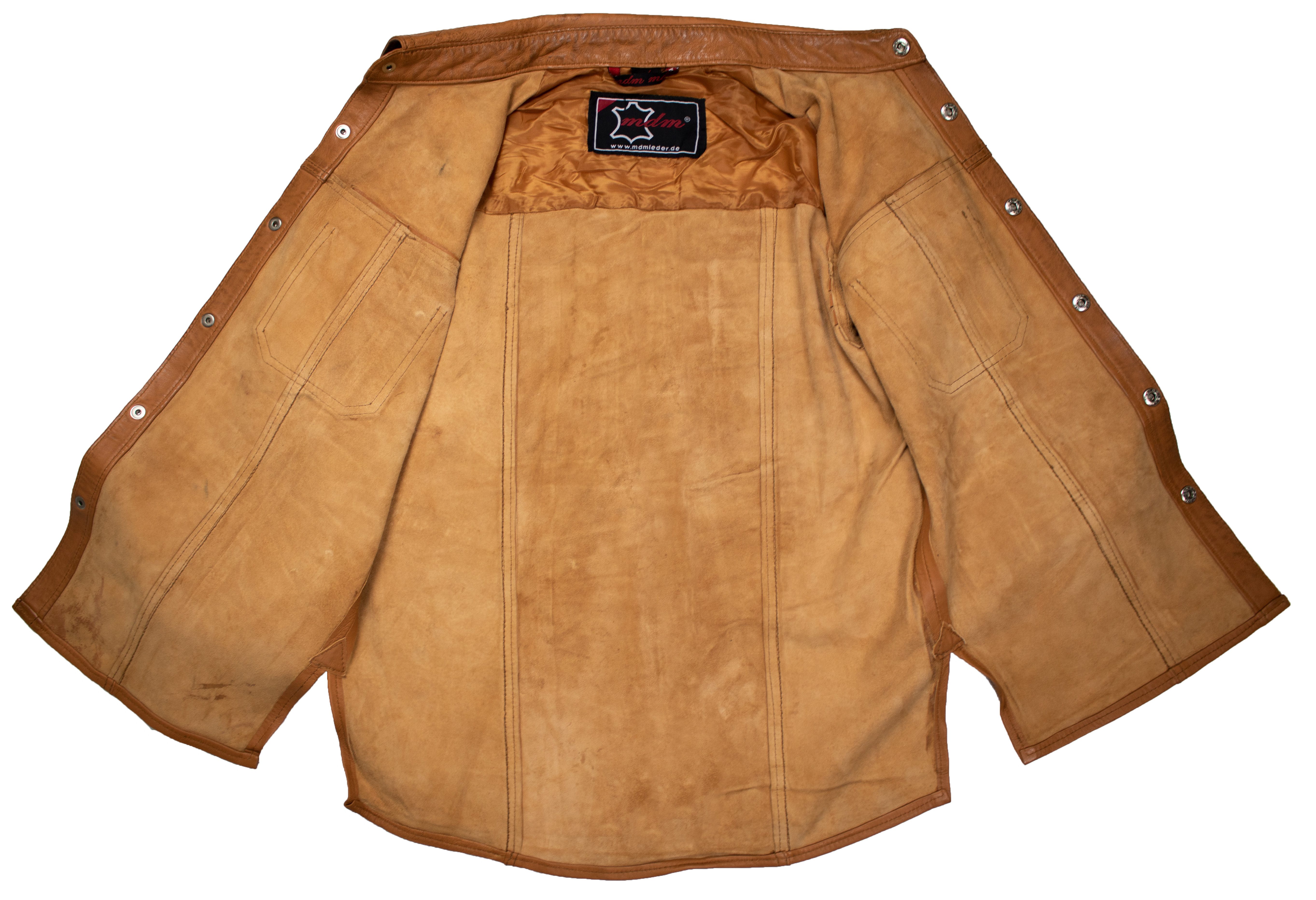 MDM Langarmhemd Herren Lederhemd aus weiches Lamm Nappa Leder – Bild 3 von 5