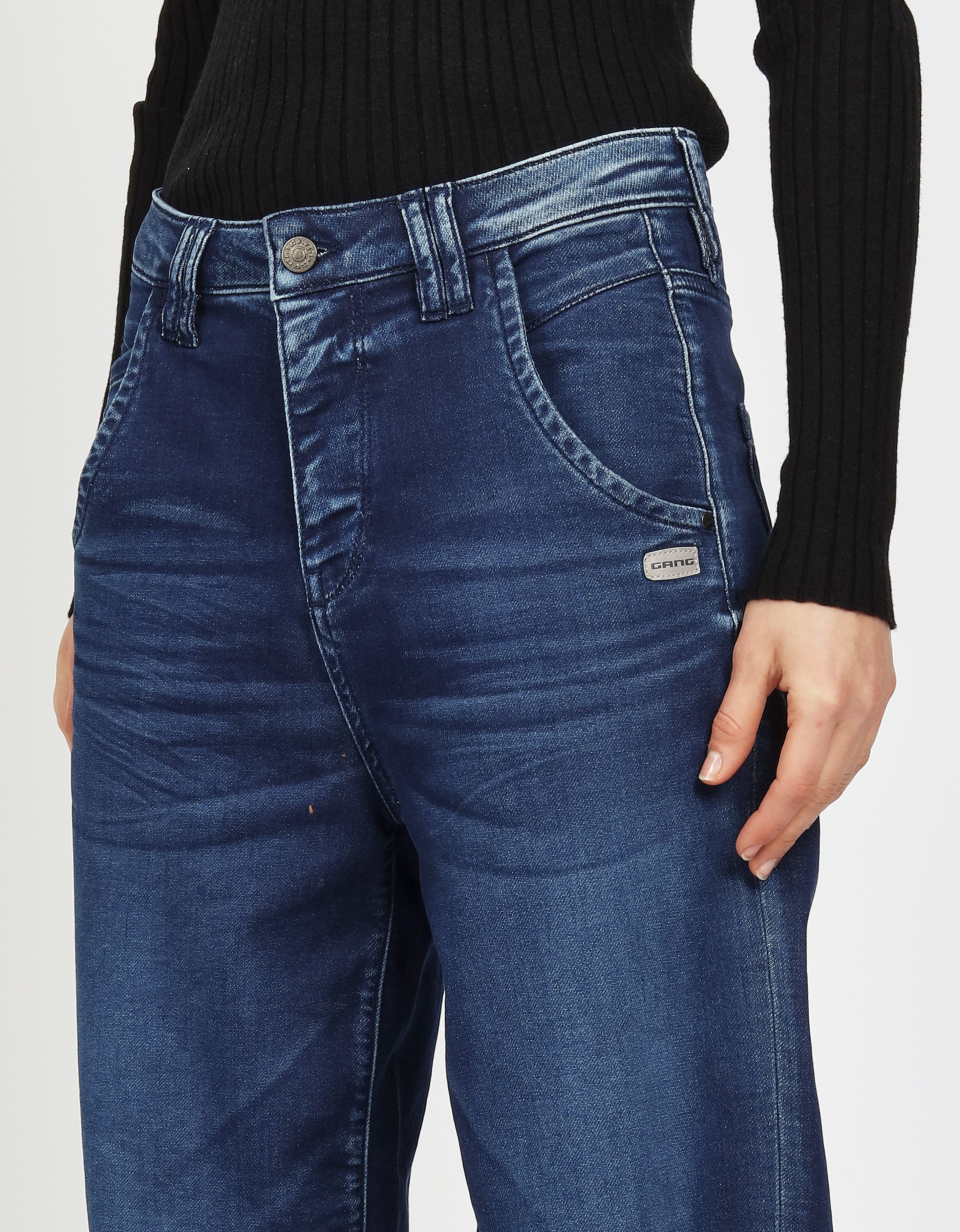 GANG 5-Pocket-Jeans 94VIA JOGGER mit Kordel, Balloon Fit