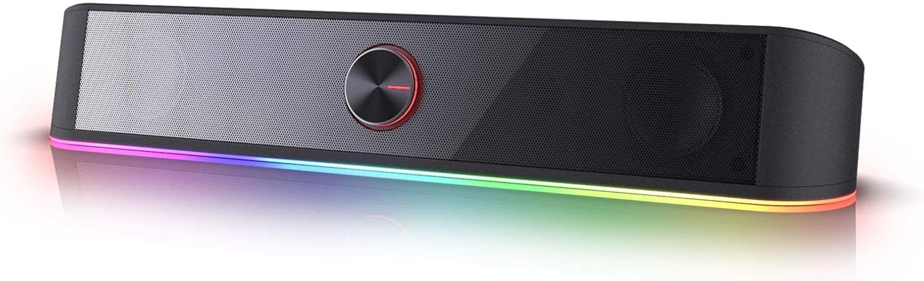 Redragon GS560 RGB Soundbar Schwarz – Satter Klang Soundbar (4 LED-Modi & Plug & Play via 3,5mm+USB für PC/TV/Laptop)