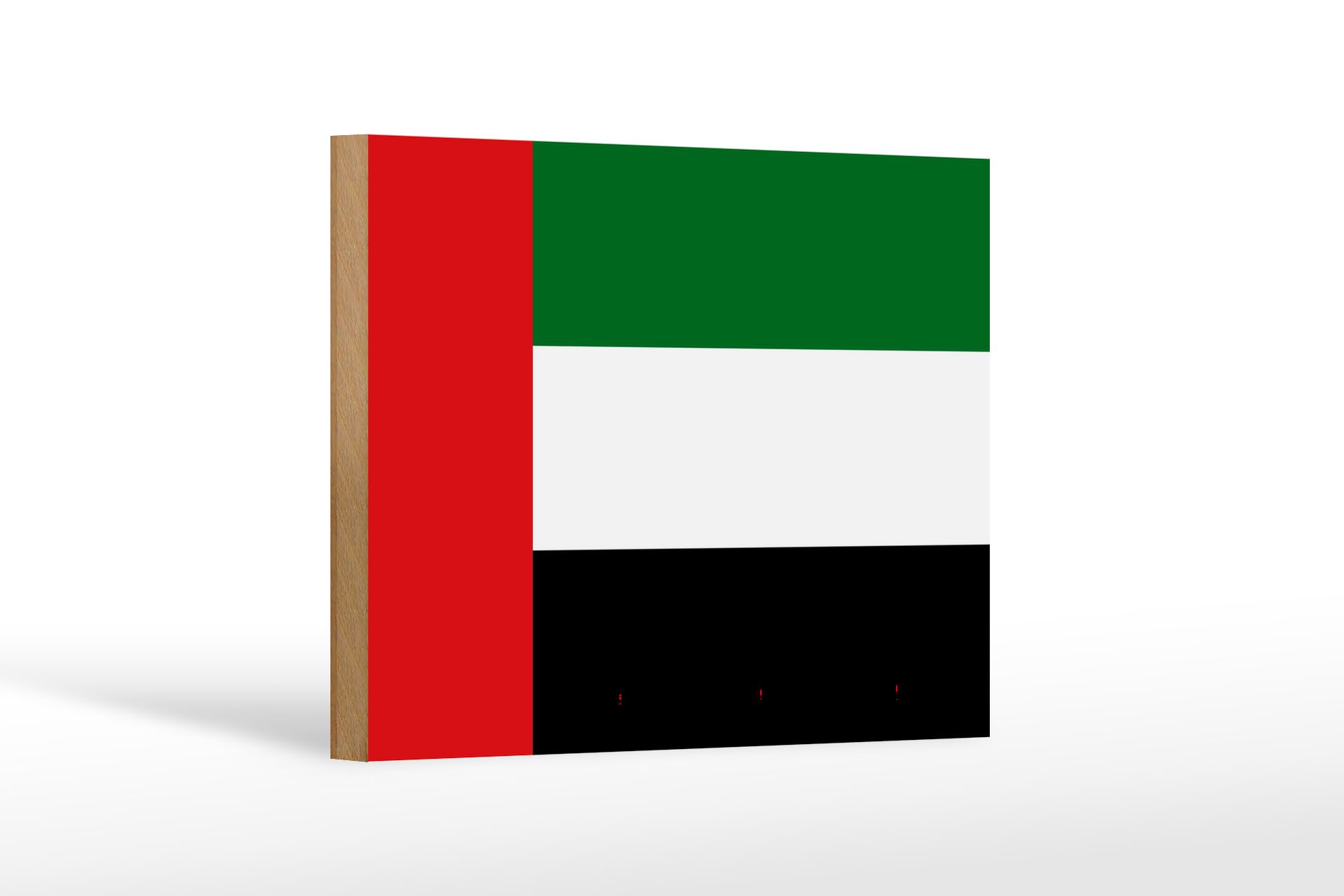 Femer GmbH Holzbild Flagge Vereinigten Arabischen Emirate 18x12 cm, Flaggen (1 St), Glatte Holzfaserplatte (MDF), vorn beschichtet