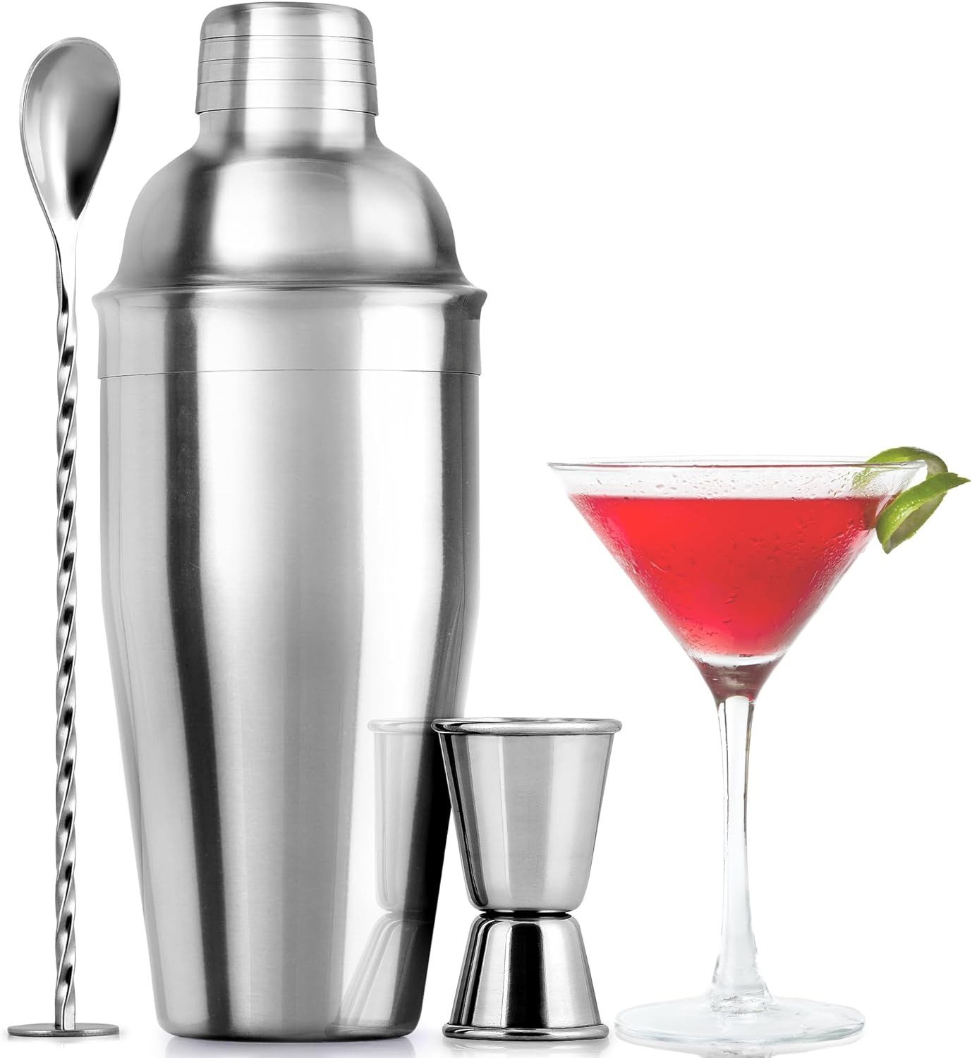 Cocktail Shaker 3er Cocktail Set 750ml Shaker Edelstahl für Bar Hausparty Barzubehör