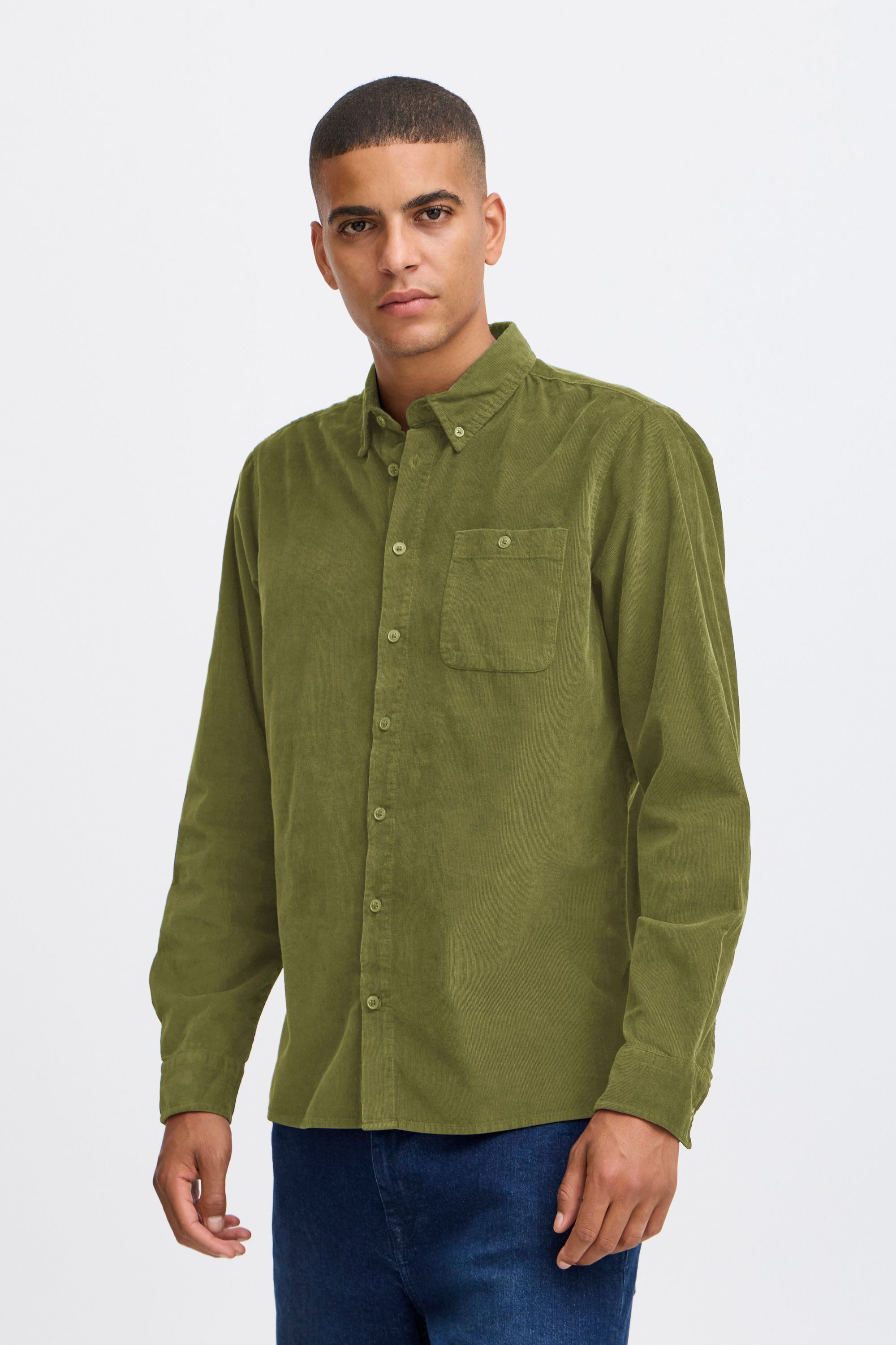 Blend Langarmhemd BHShirt Lässiges Cordhemd mit Brusttasche