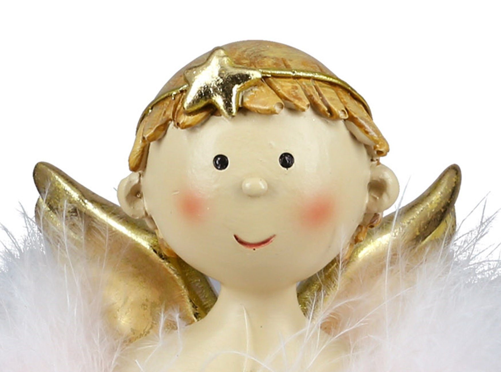 gold dekojohnson Stern 6cm Engel Weihnachtsdeko-Figur Engelfigur rosa