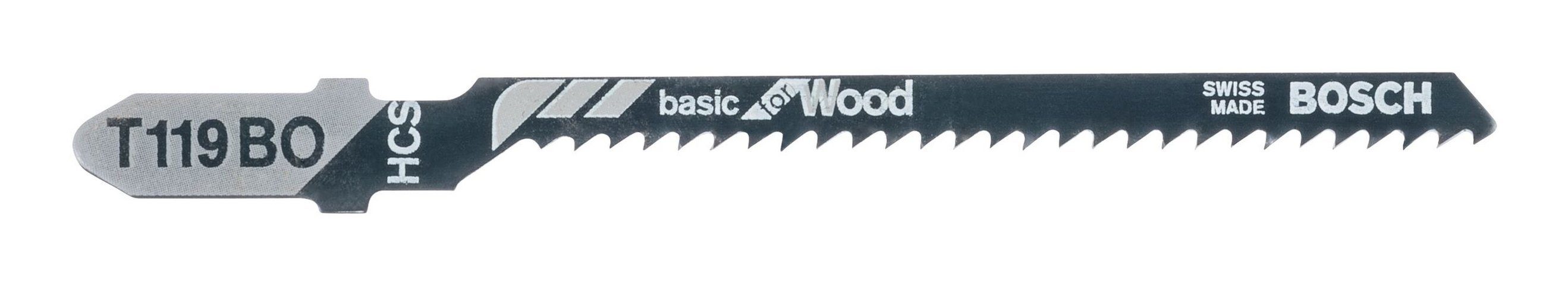 Stichsägeblatt Basic 3er-Pack T for - BOSCH BO (3 Stück), 119 Wood