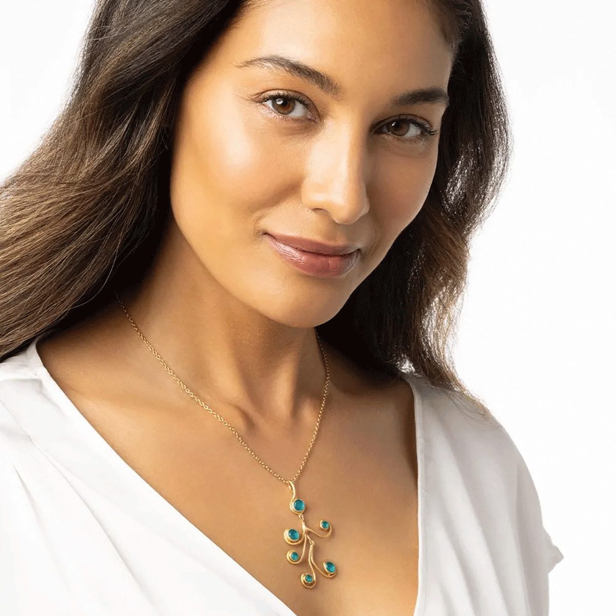 Ohrring und Ketten Set Art déco-Kette »Spiralen«.