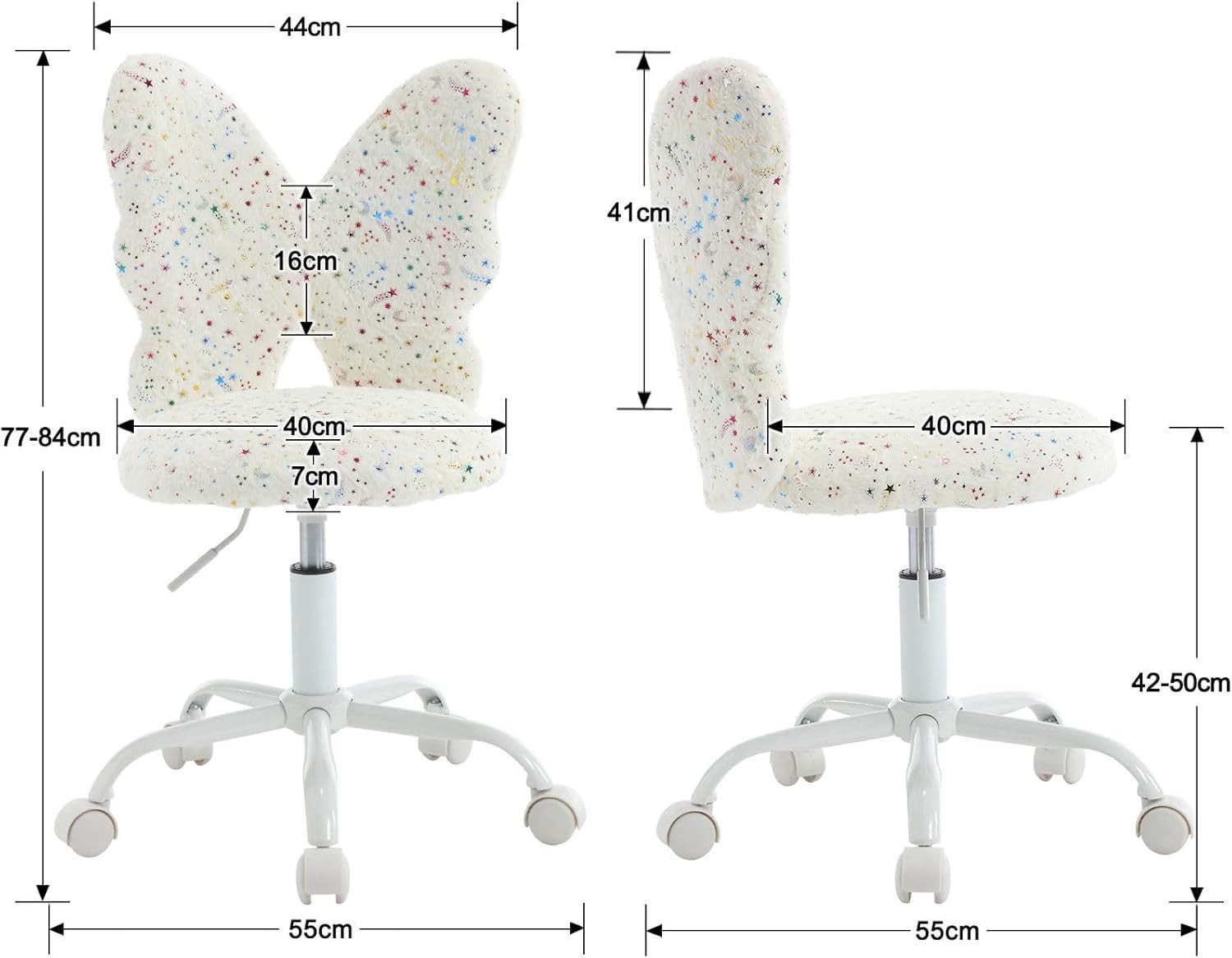 WAHSON OFFICE CHAIRS Kinderstuhl aus Kunstfell höhenverstellbar drehbar Kin günstig online kaufen