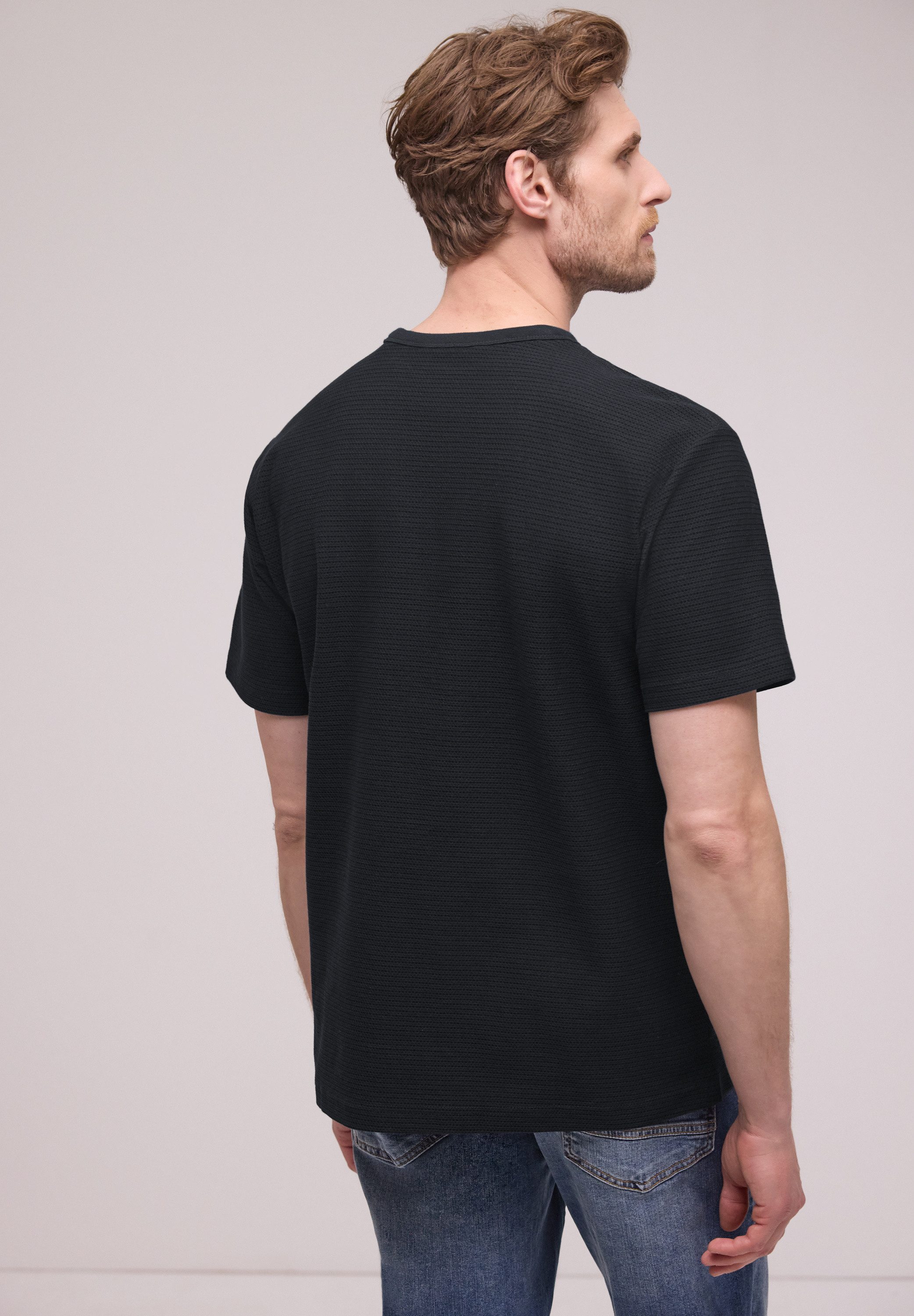 STREET ONE MEN T-Shirt im soften Baumwoll-Mix günstig online kaufen