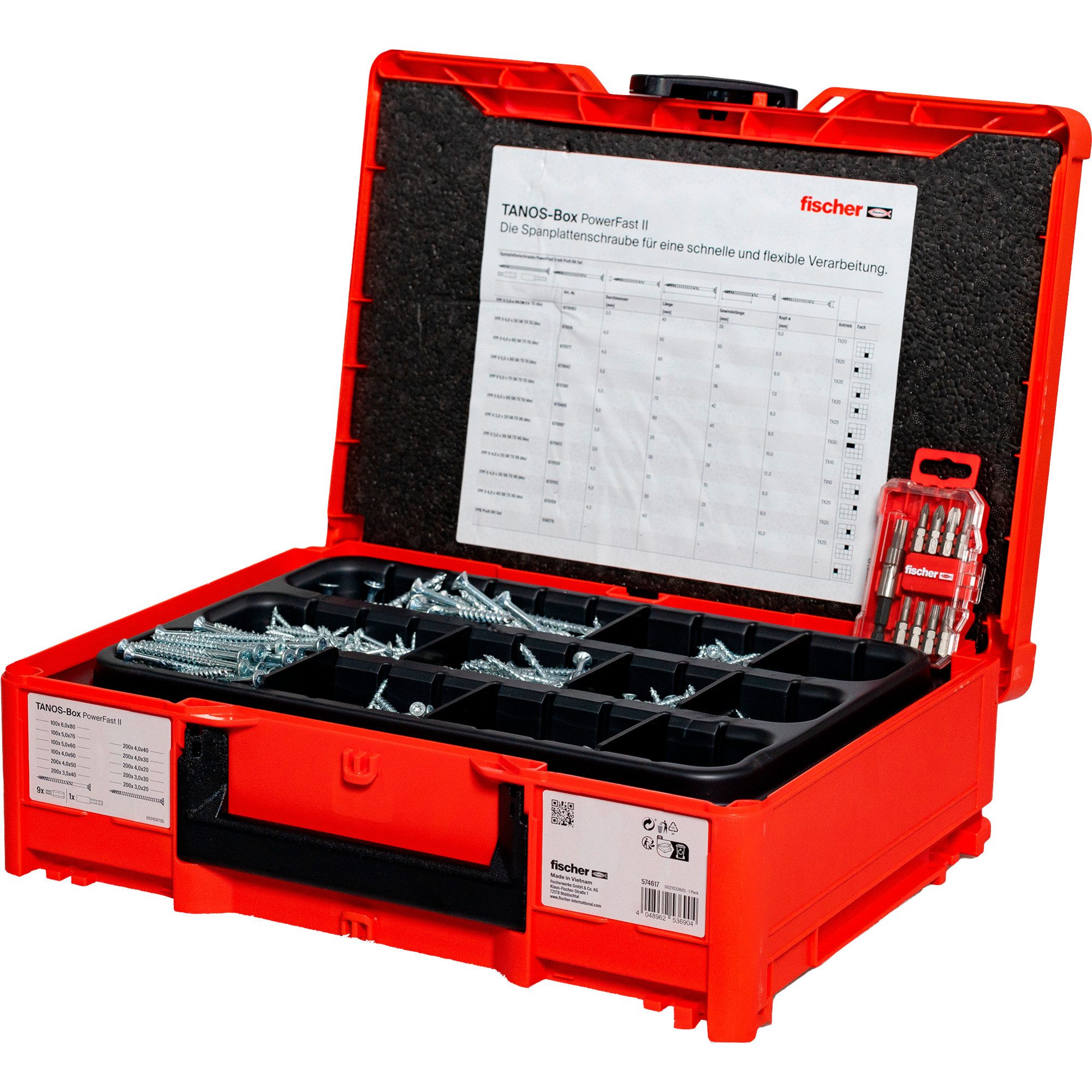 Fischer Schraube fischer PowerFast II Tanos-Box, Senkkopf TG/VG TX