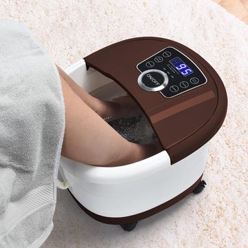 KOMFOTTEU Fußmassagegerät mit Wärmeblasen, automatischen Massagerollen