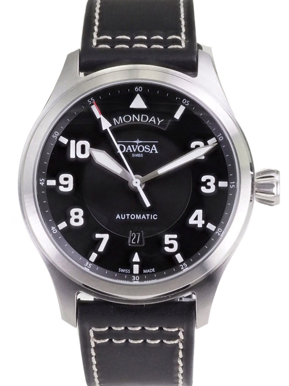 Davosa Automatikuhr Herren Uhr 161.585.55 Newton Pilot 44 mm Ø
