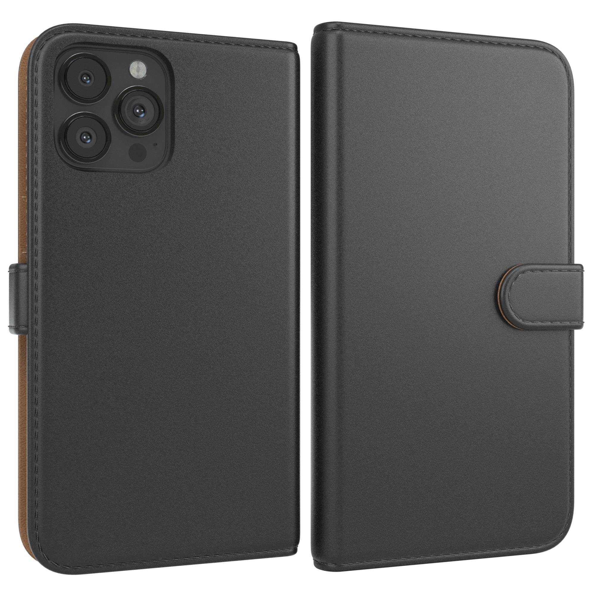 EAZY CASE Handyhülle Uni Bookstyle für Apple iPhone 13 Pro Max 6,7 Zoll, Schutzhülle mit Standfunktion Kartenfach Handytasche aufklappbar Etui