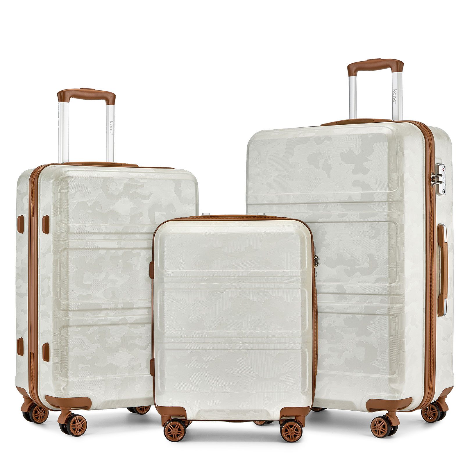 KONO Hartschalen-Trolley mit TSA-Schloss - Reisekoffer günstig online kaufen