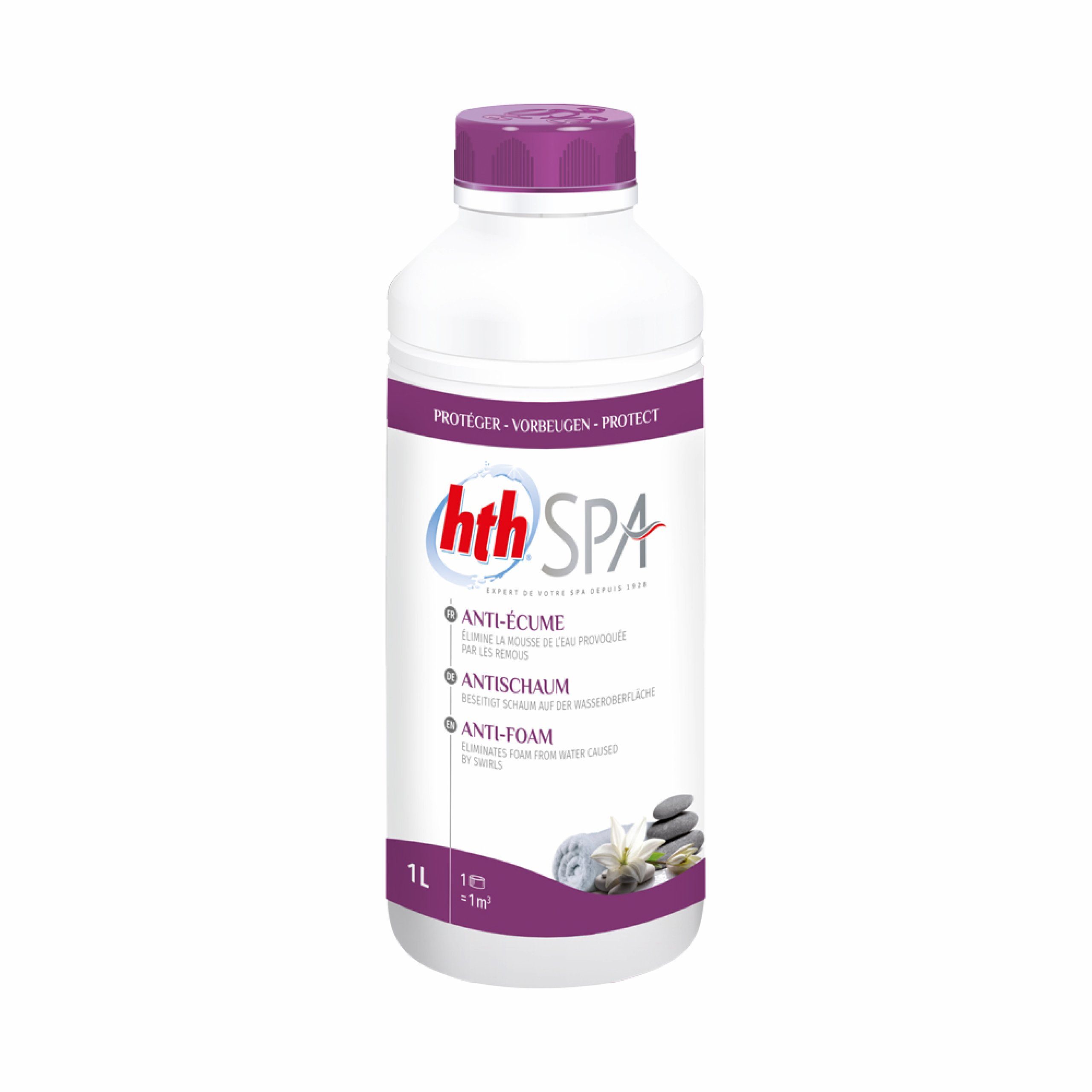 HTH Poolpflege hth Spa Anti-Schaum 1 L (1000 ml) Antischaum Schaumentferner für