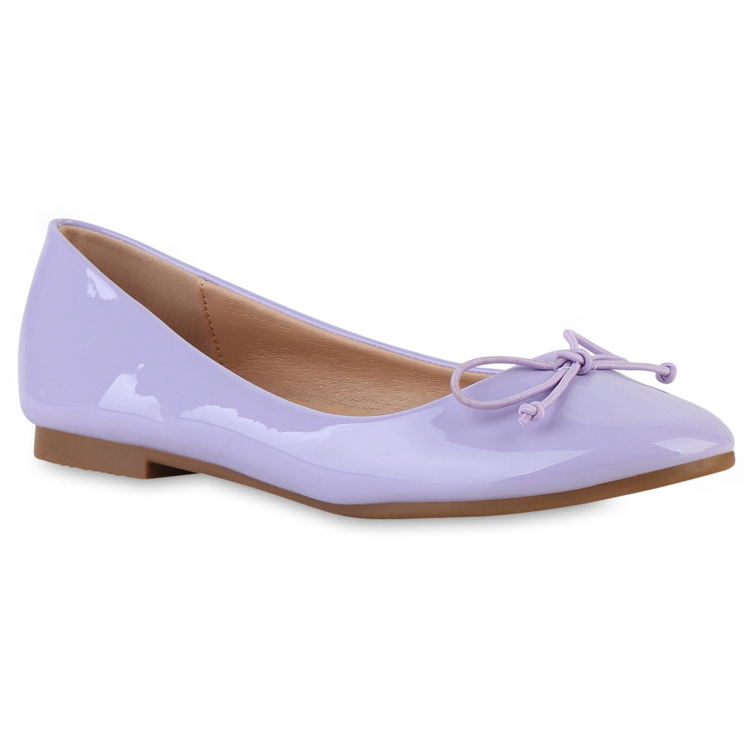 VAN HILL 841553 Ballerina Damen Klassische Ballerinas Flache Lack Schleifen günstig online kaufen