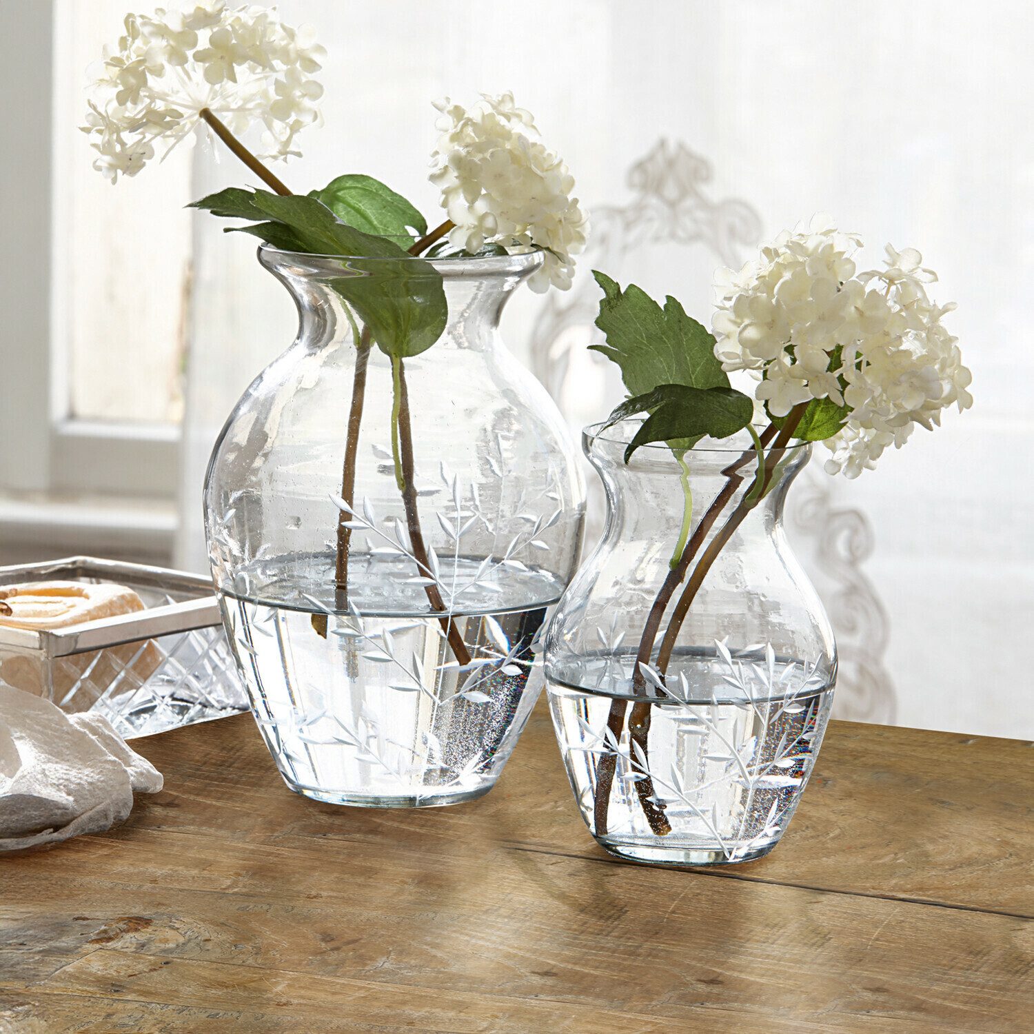 Mirabeau Tischvase Vase 2er Set Paimpont klar